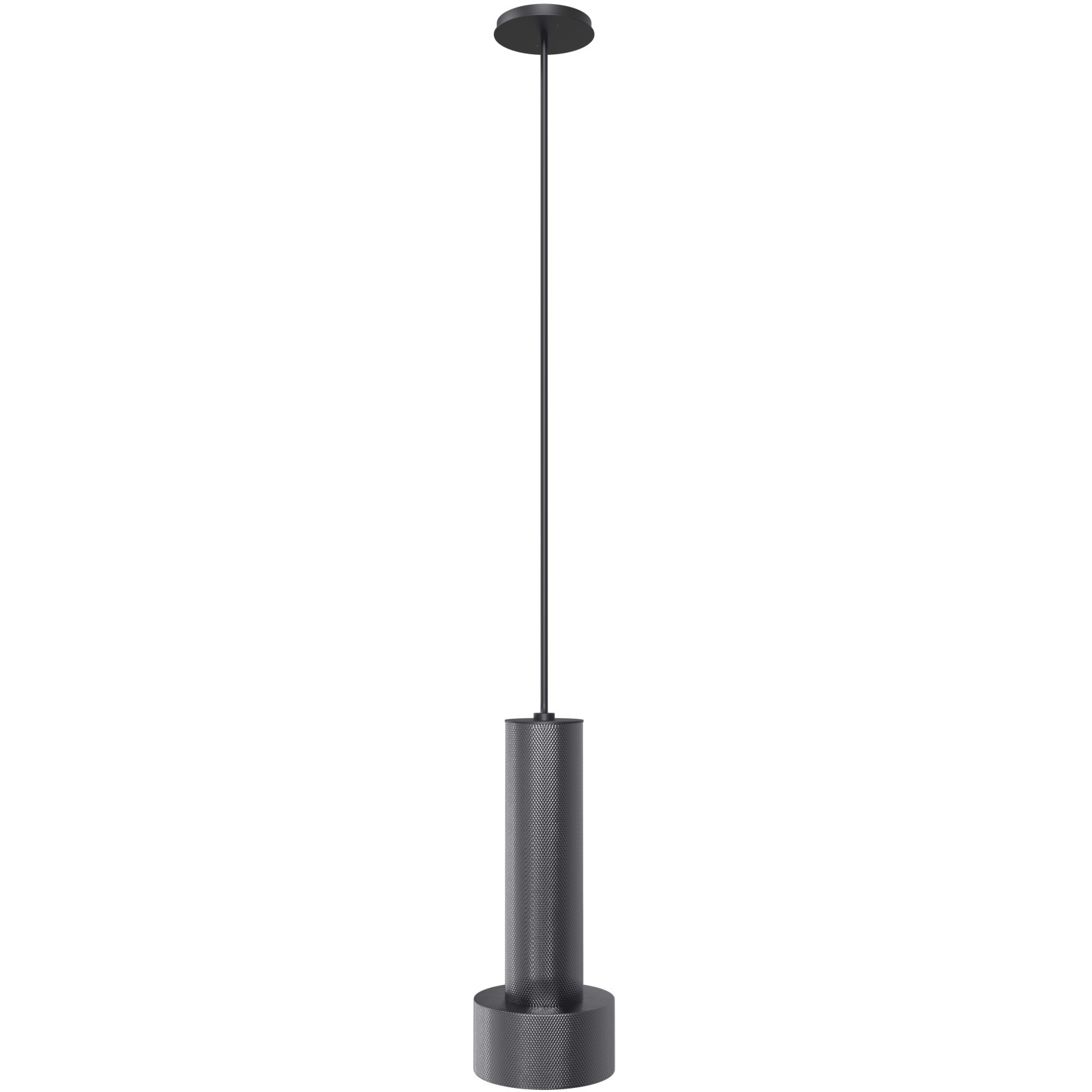 Cicada LED 4 inch Knurled Dark Grey Pendant Ceiling Light