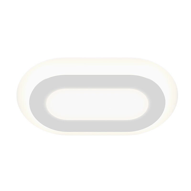 Offset LED 24 inch Textured White Surface Mount Ceiling Light