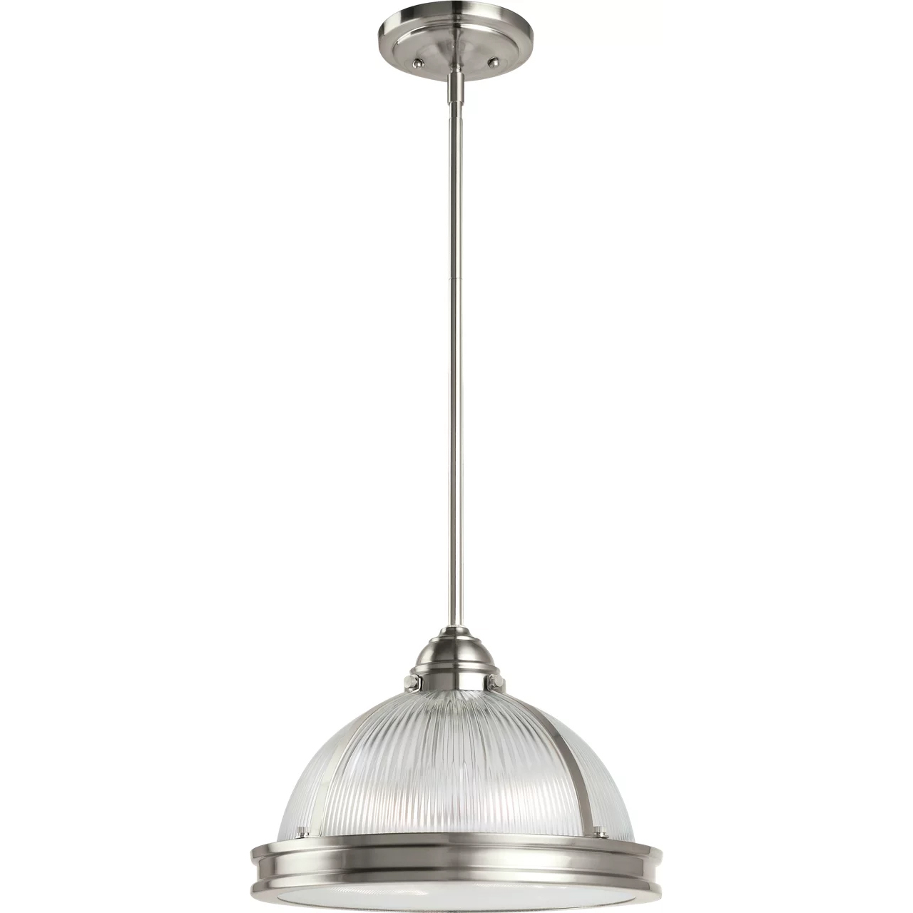 Pratt Street Prismatic 2 Light 12.75 inch Brushed Nickel Pendant Ceiling Light
