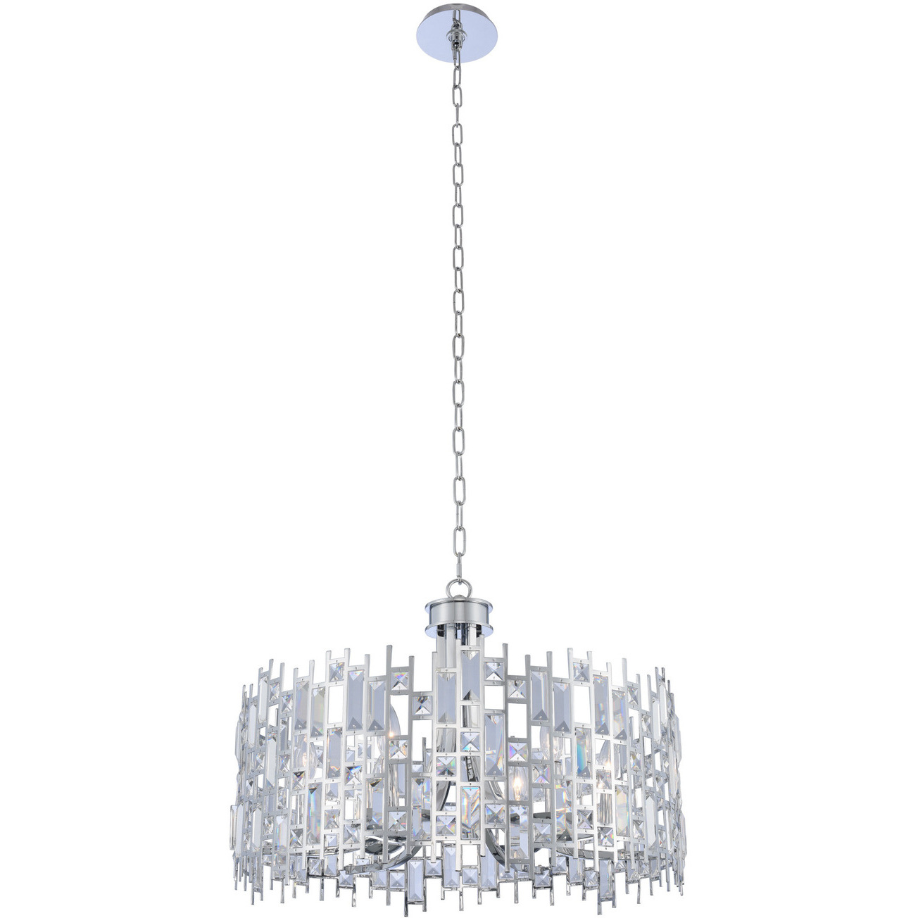Fonseca 6 Light 26 inch Chrome Pendant Ceiling Light