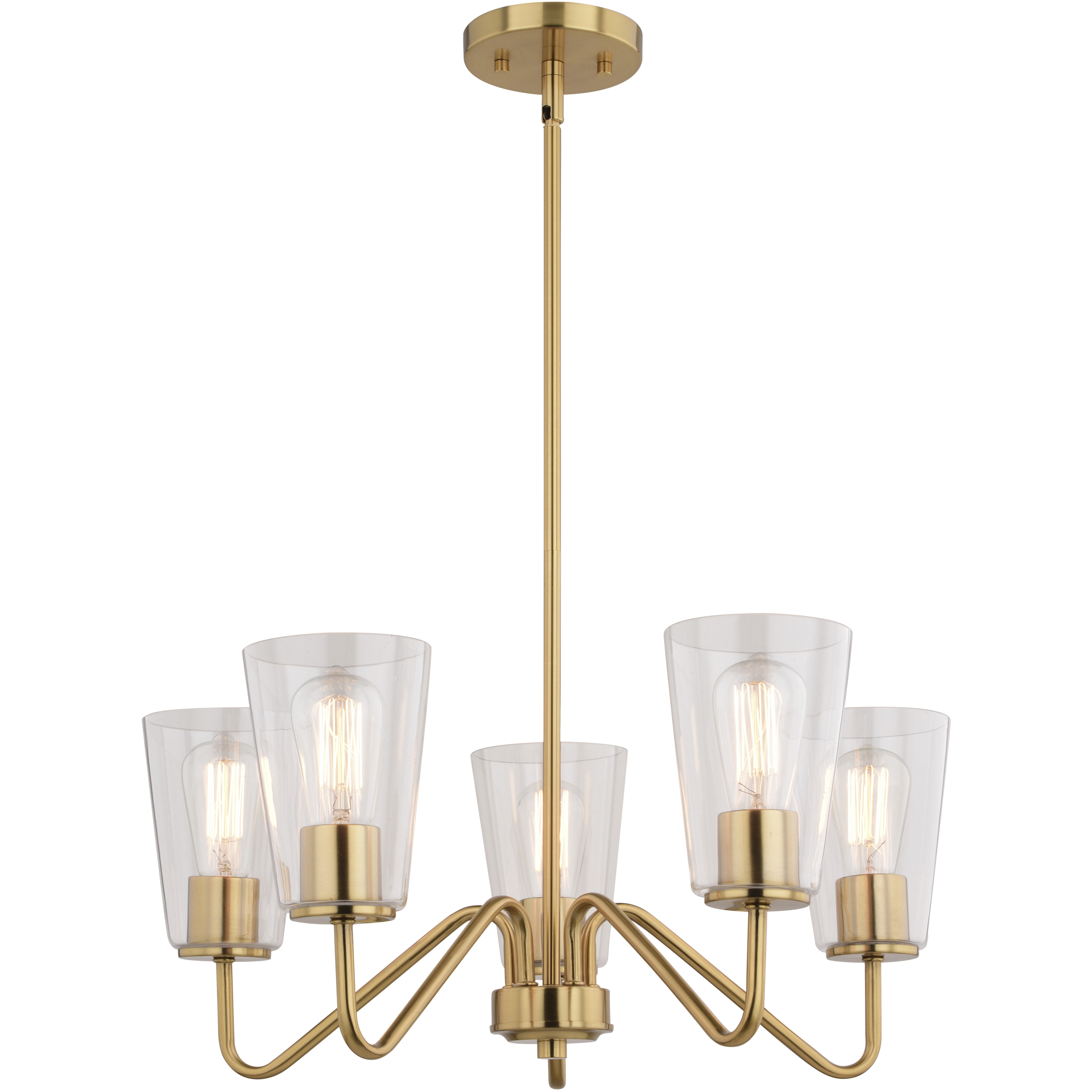 Beverly LED 23 inch Muted Brass Chandelier Ceiling Light