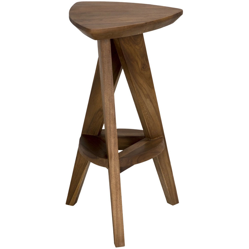 Twist 26.5 inch Teak Counter Stool