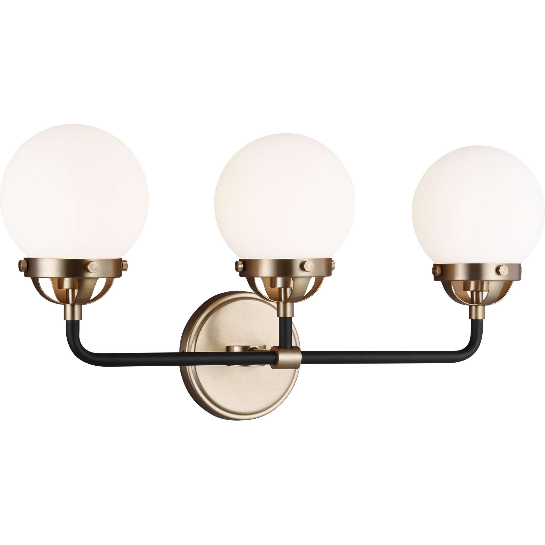 Ian K. Fowler Cafe 3 Light 21.75 inch Satin Brass Wall Bath Fixture Wall Light
