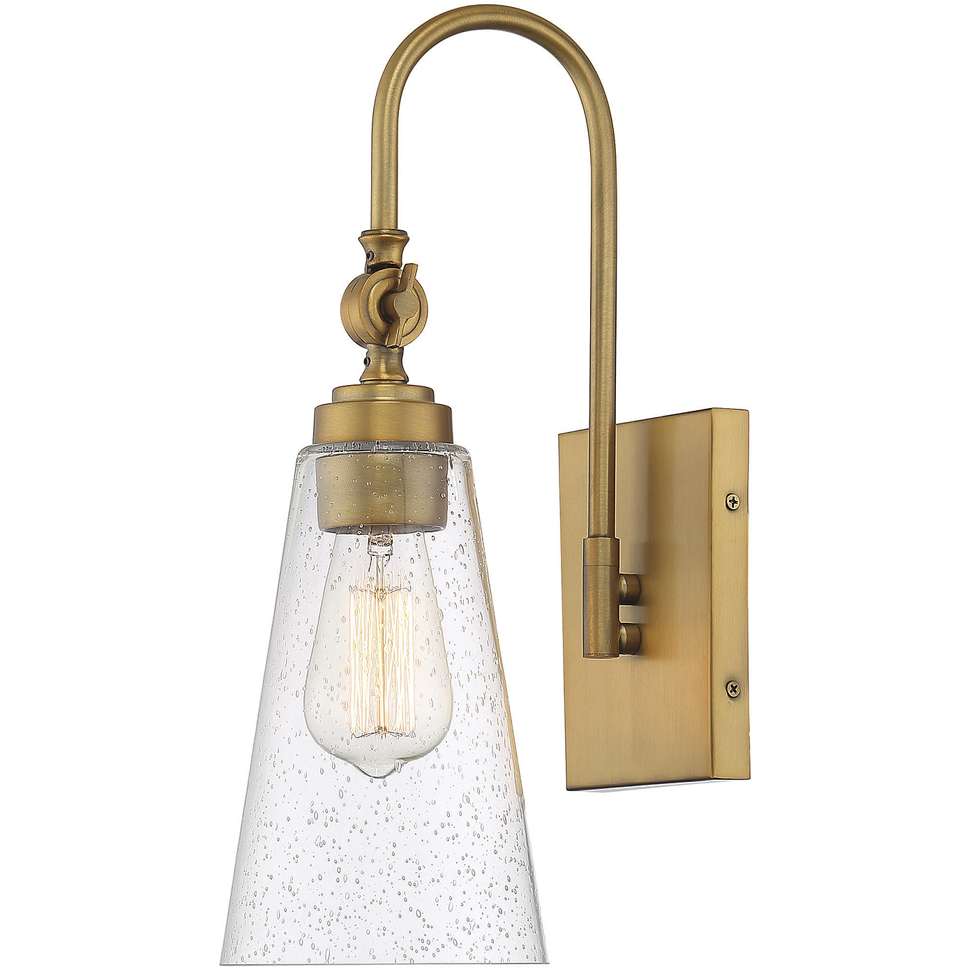 York 8.5 inch 60.00 watt Warm Brass Adjustable Wall Sconce Wall Light, Essentials