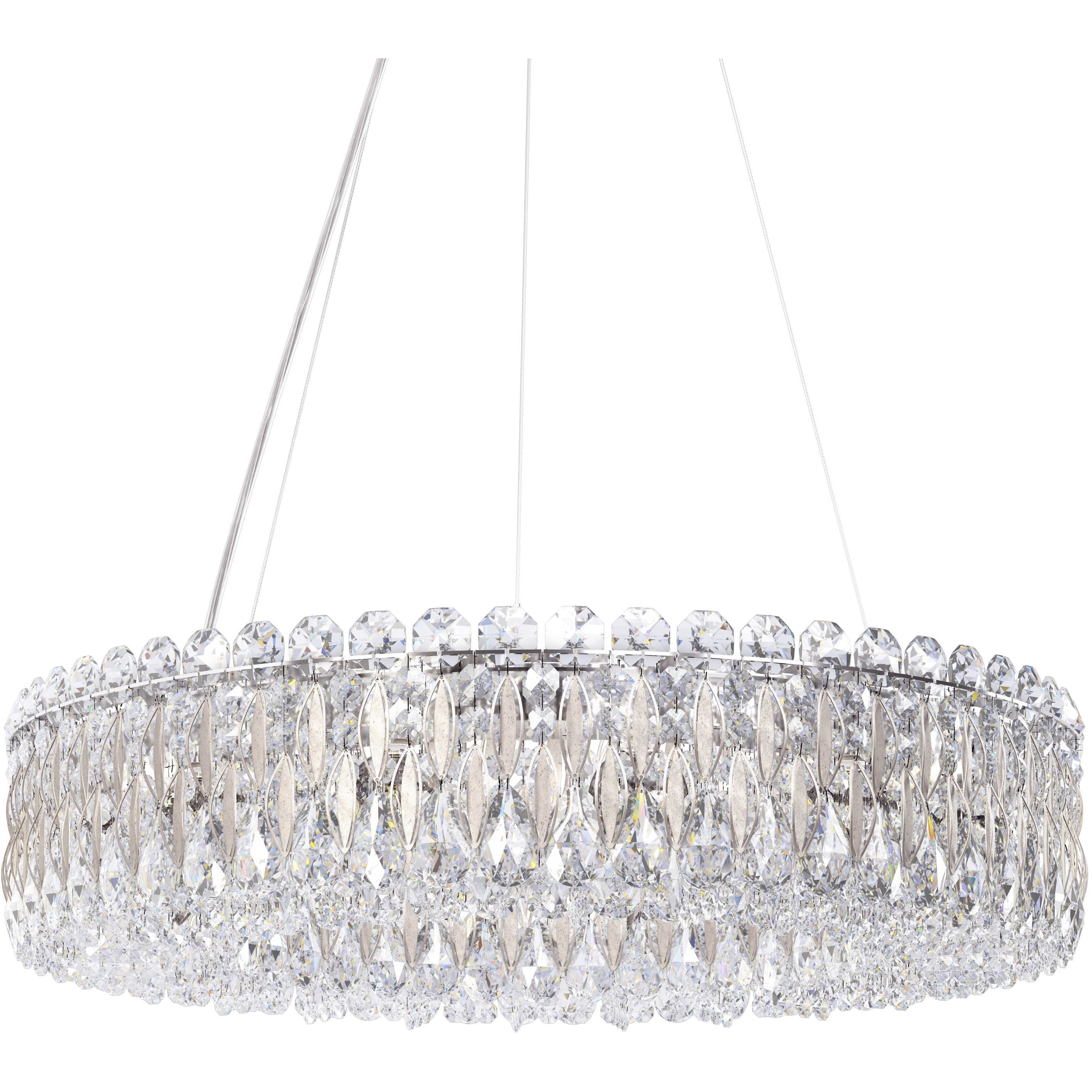 Sarella 12 Light 24 inch Antique Silver Pendant Ceiling Light in Heritage
