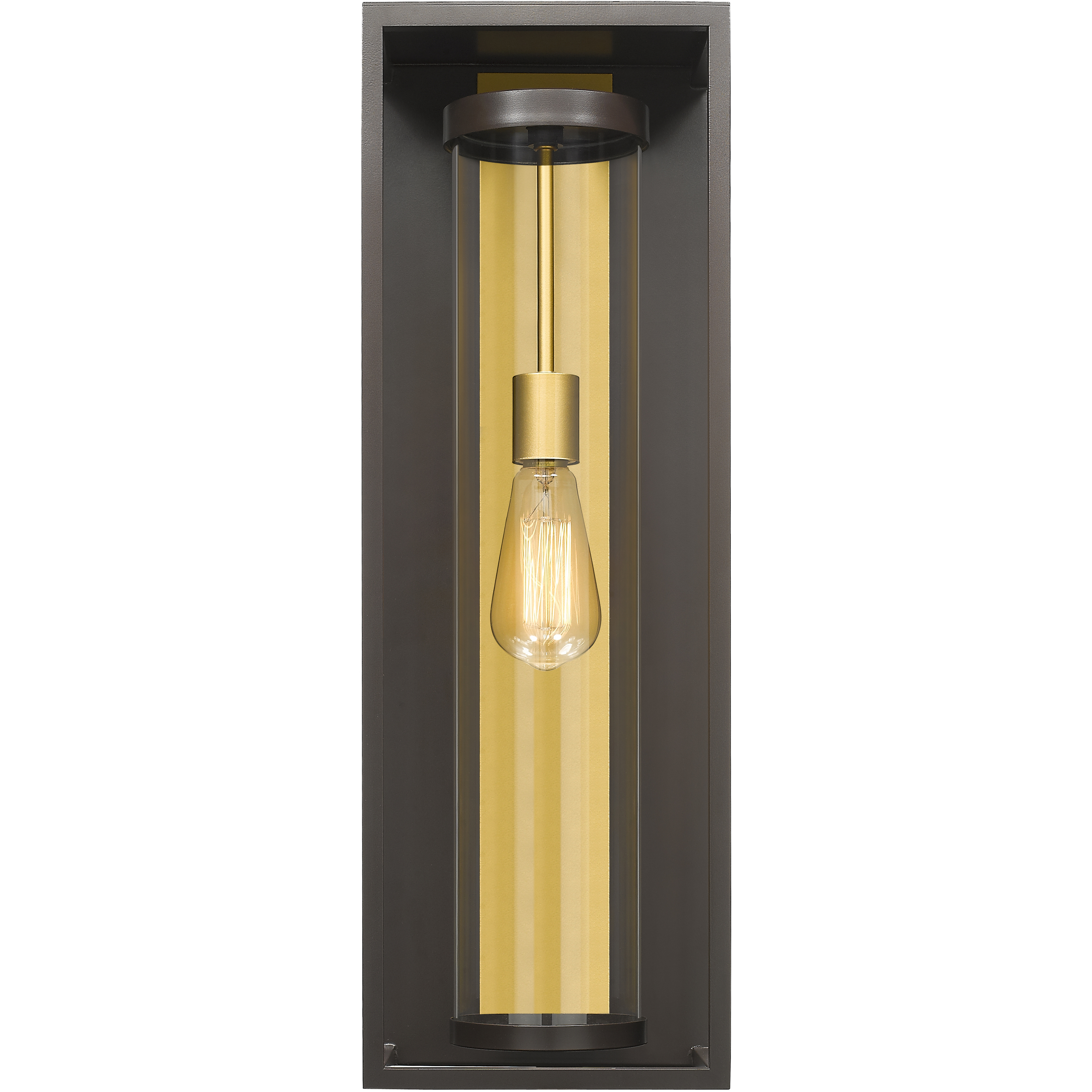 Dunbroch 1 Light 24.25 inch Deep Bronze and Outdoor Brass Outdoor Wall Light