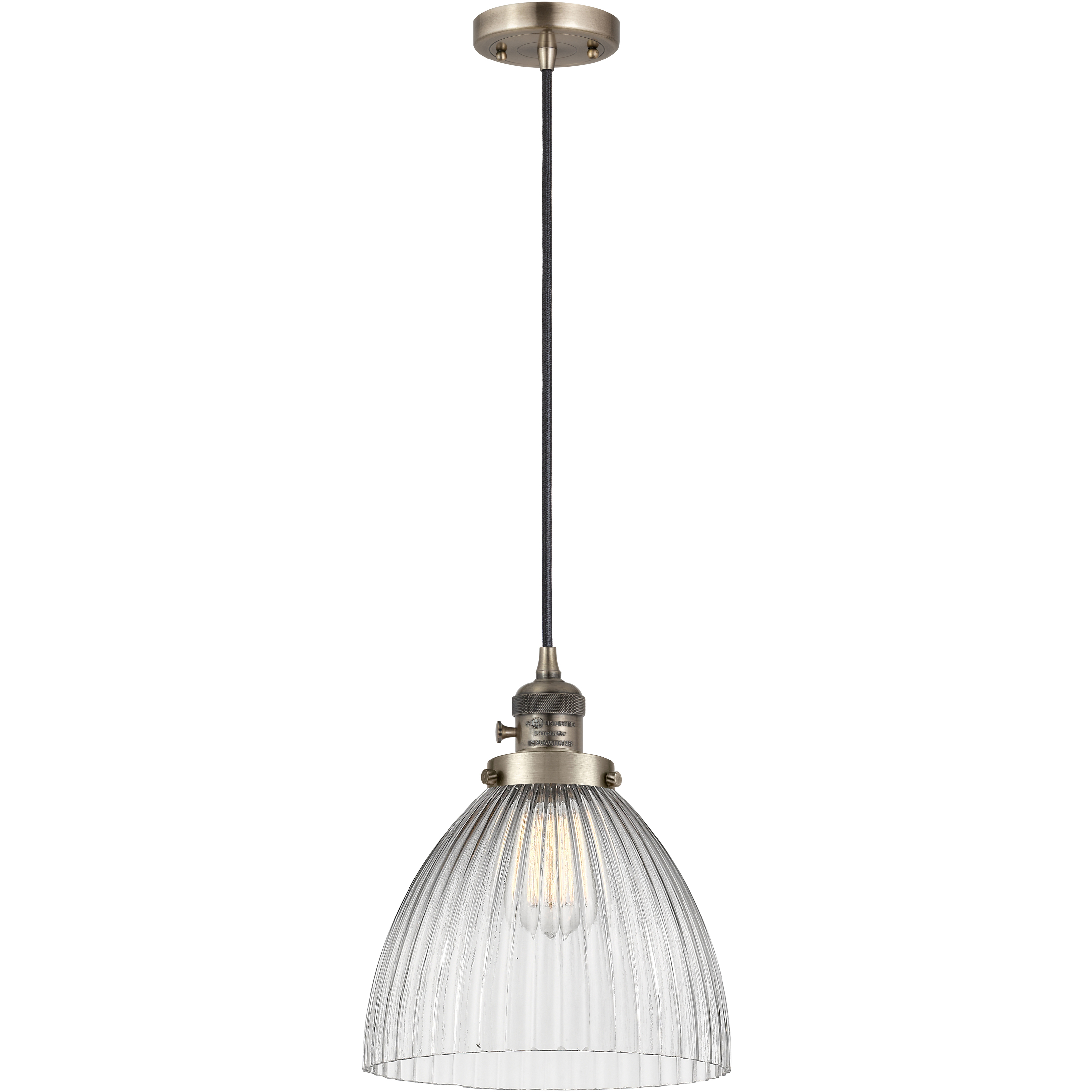 Franklin Restoration Seneca Falls 1 Light 9.5 inch Antique Brass Mini Pendant Ceiling Light in Incandescent
