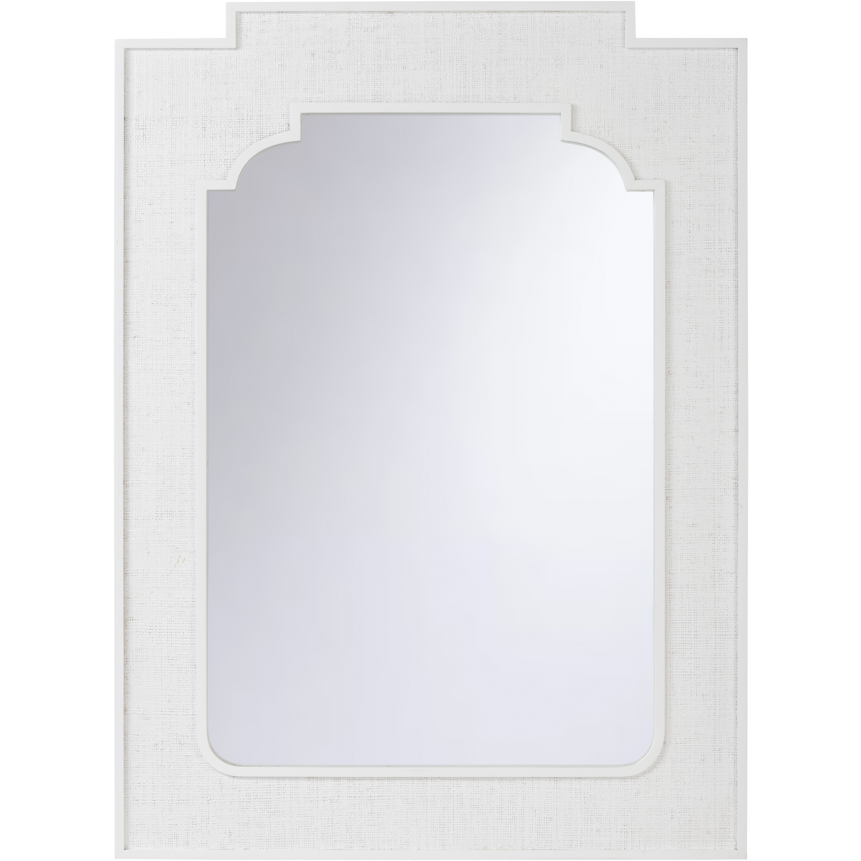 Yangon 46 X 34 inch White/Cream Mirror