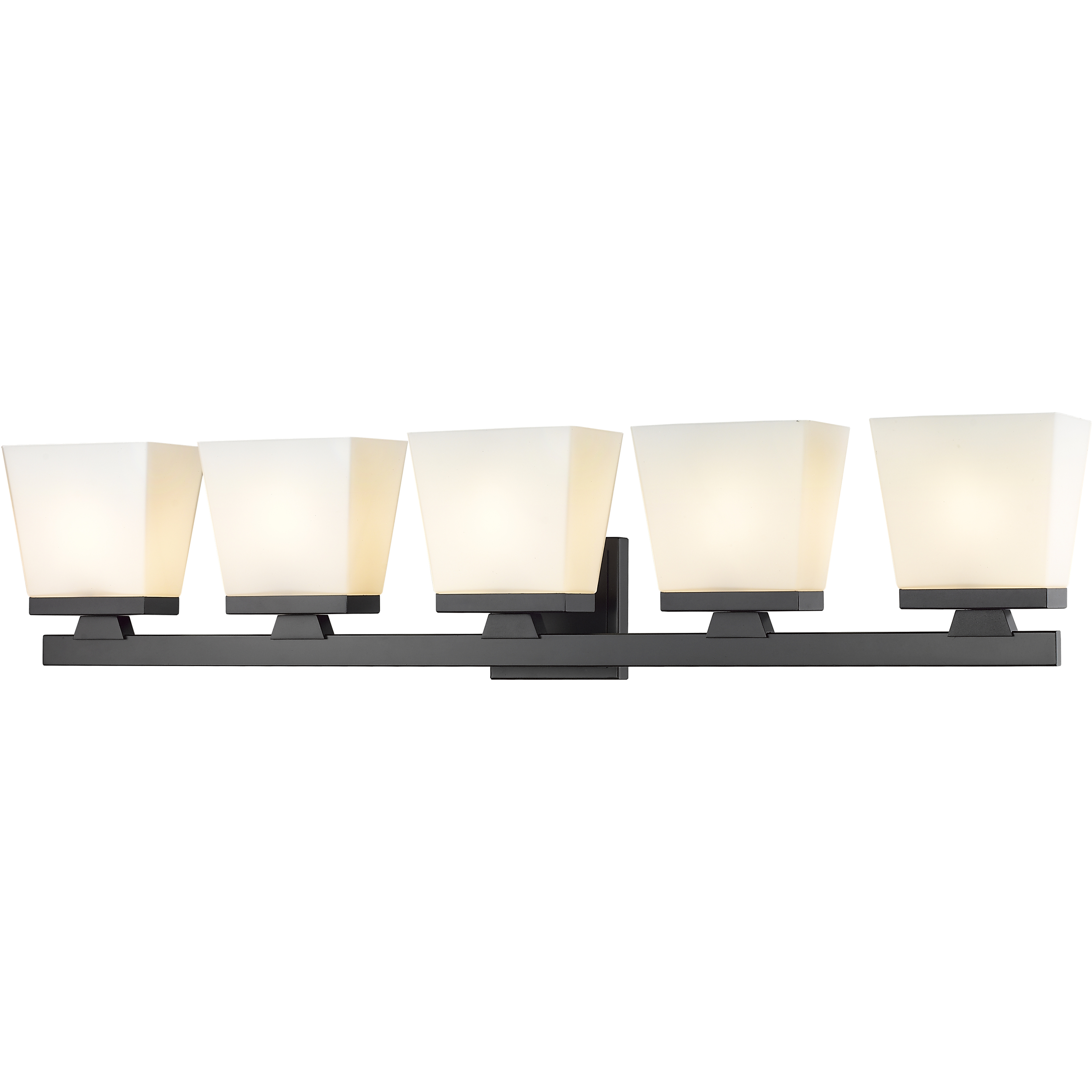 Astor 5 Light 36 inch Matte Black Vanity Wall Light