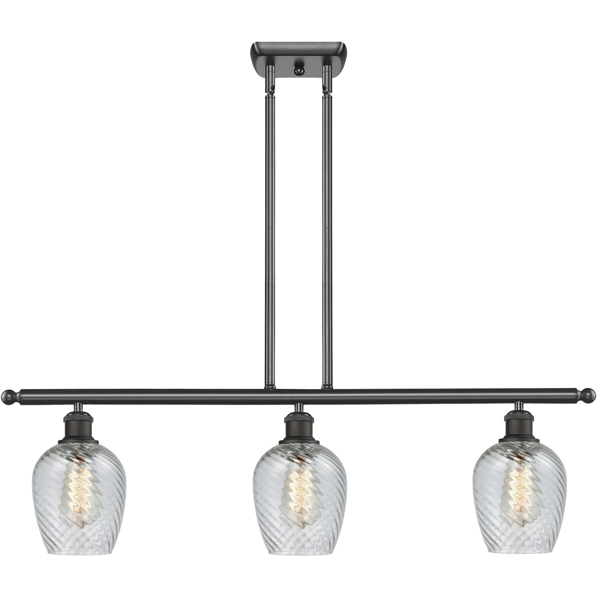 Ballston Salina 3 Light 42 inch Oil Rubbed Bronze Island Light Ceiling Light, Ballston