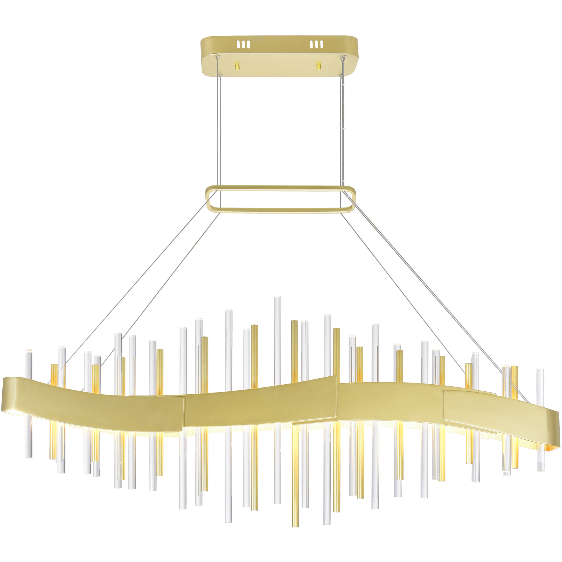 Millipede LED 40 inch Satin Gold Island/Pool Table Light Ceiling Light