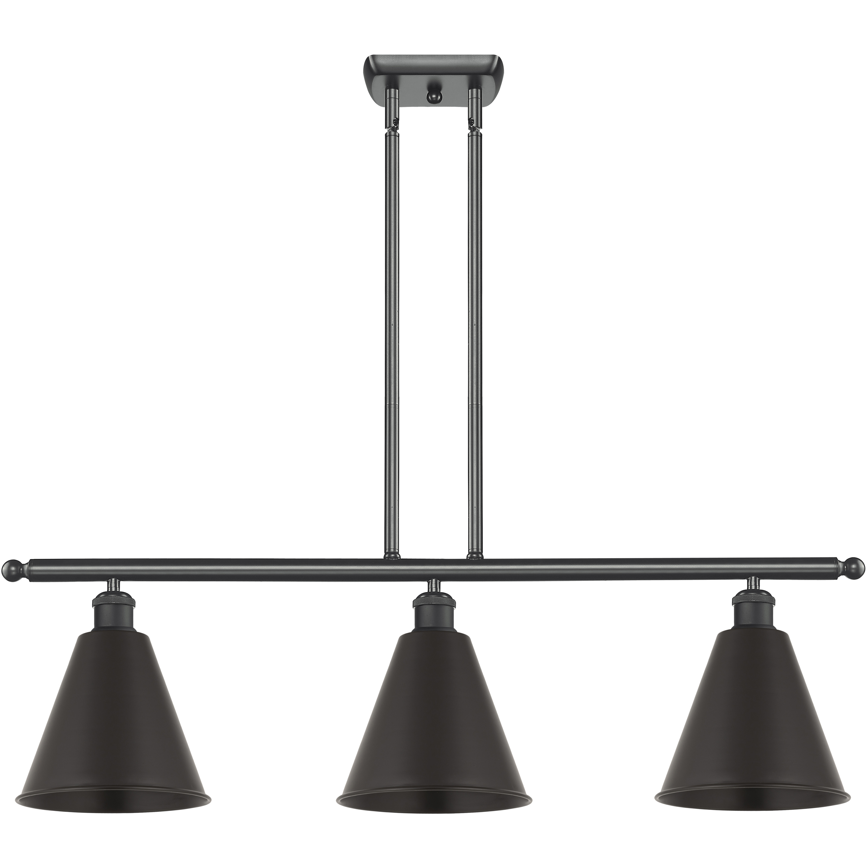 Ballston Cone LED 36 inch Matte Black Island Light Ceiling Light