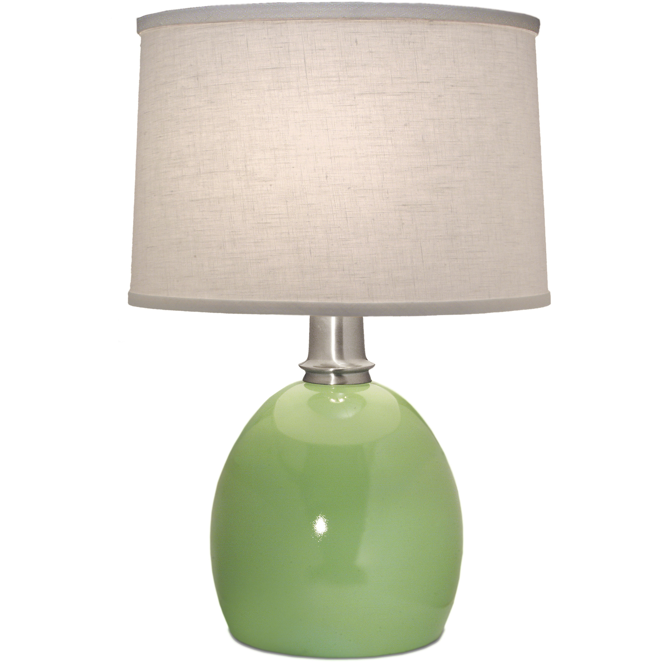 Ellie 23 inch 150 watt Gloss Light Green and Satin Nickel Table Lamp Portable Light