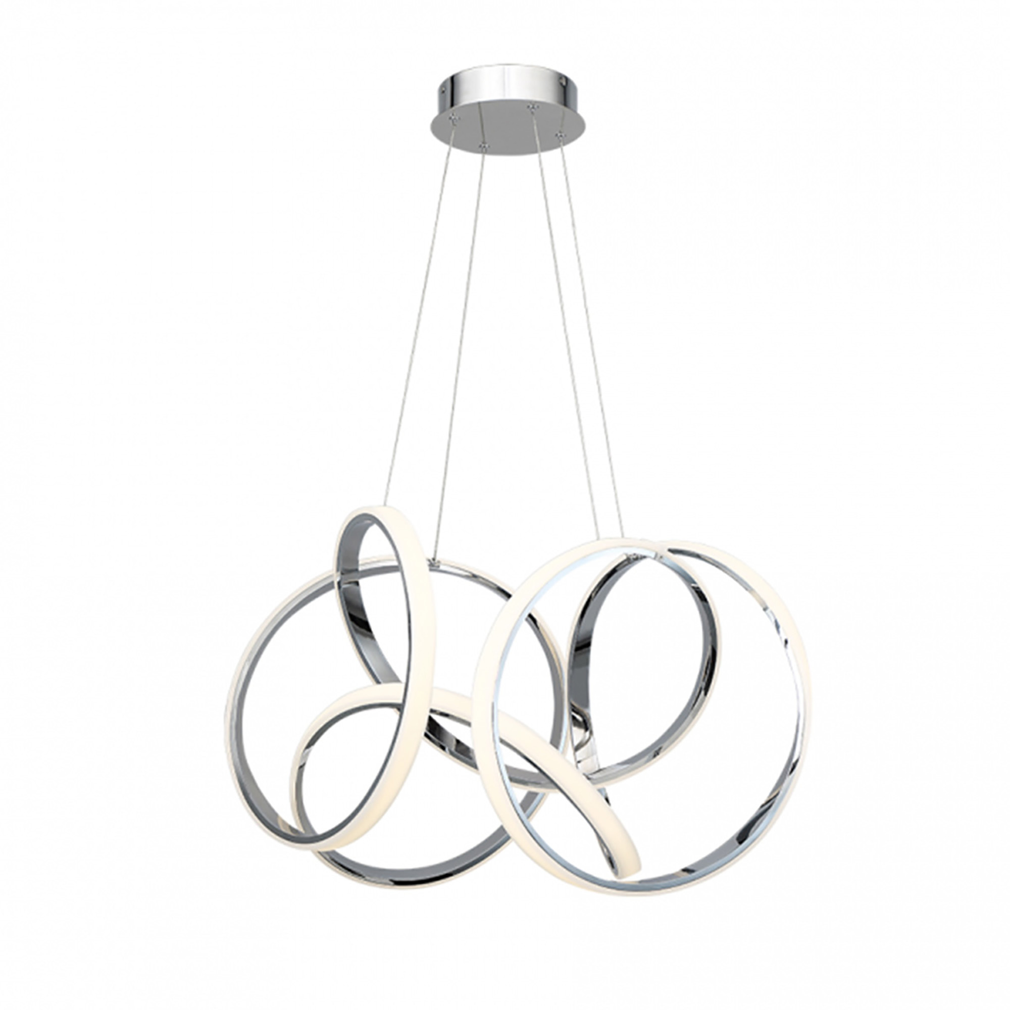 Vornado LED 27.25 inch Chrome Pendant Ceiling Light, dweLED