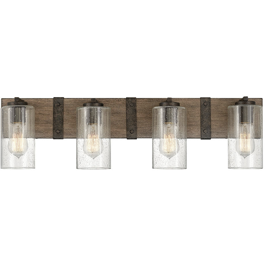 Sawyer 4 Light 30.75 inch Sequoia with Iron Rust Vanity Light Wall Light