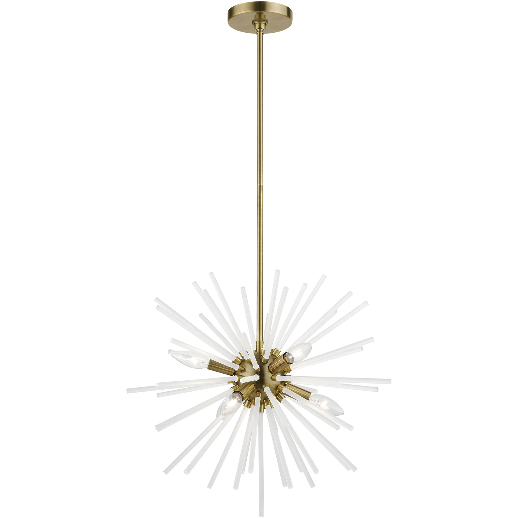 Uptown 6 Light 20 inch Antique Brass Pendant Chandelier Ceiling Light
