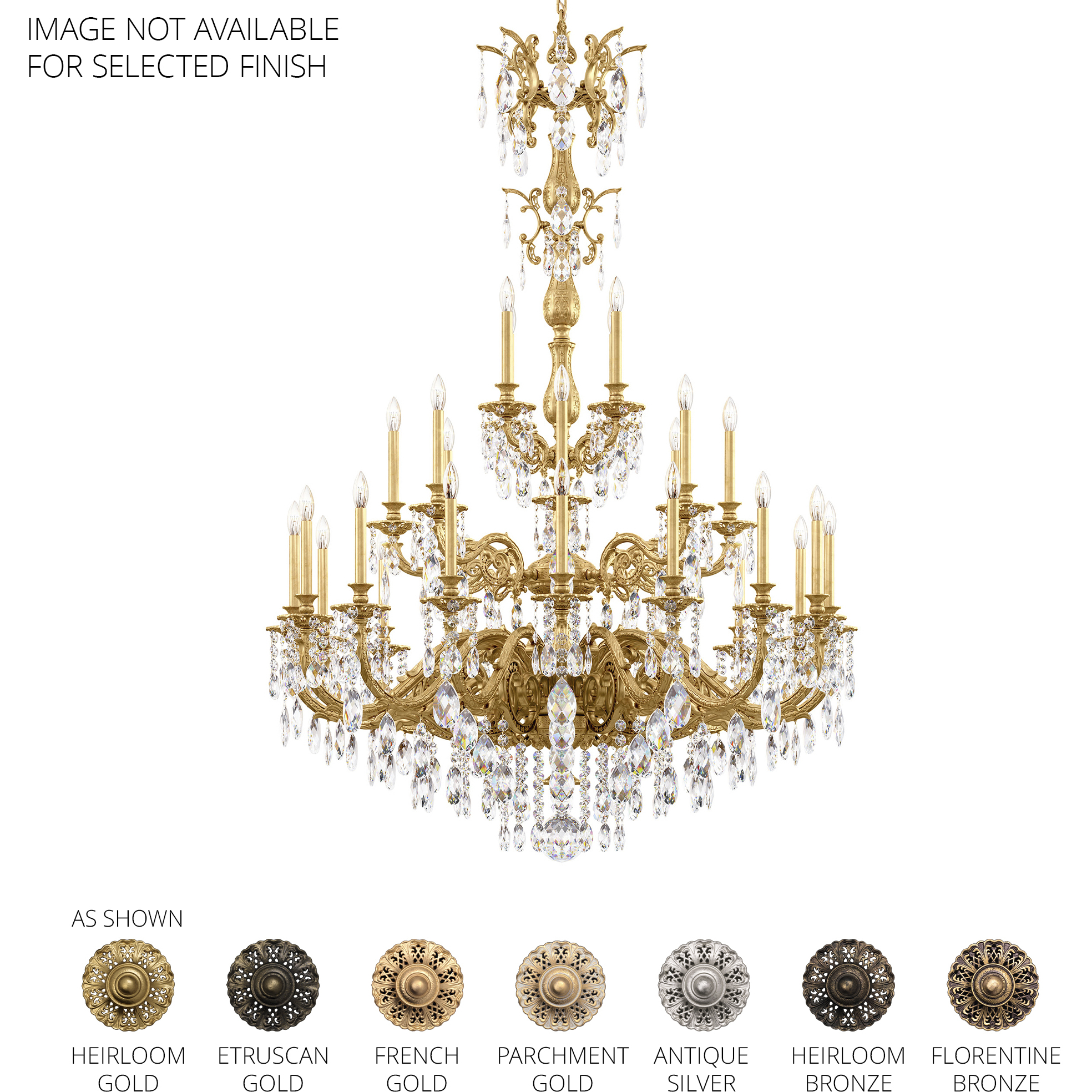 Milano 28 Light Florentine Bronze Chandelier Ceiling Light in Heritage, Florentine Bronze Cast