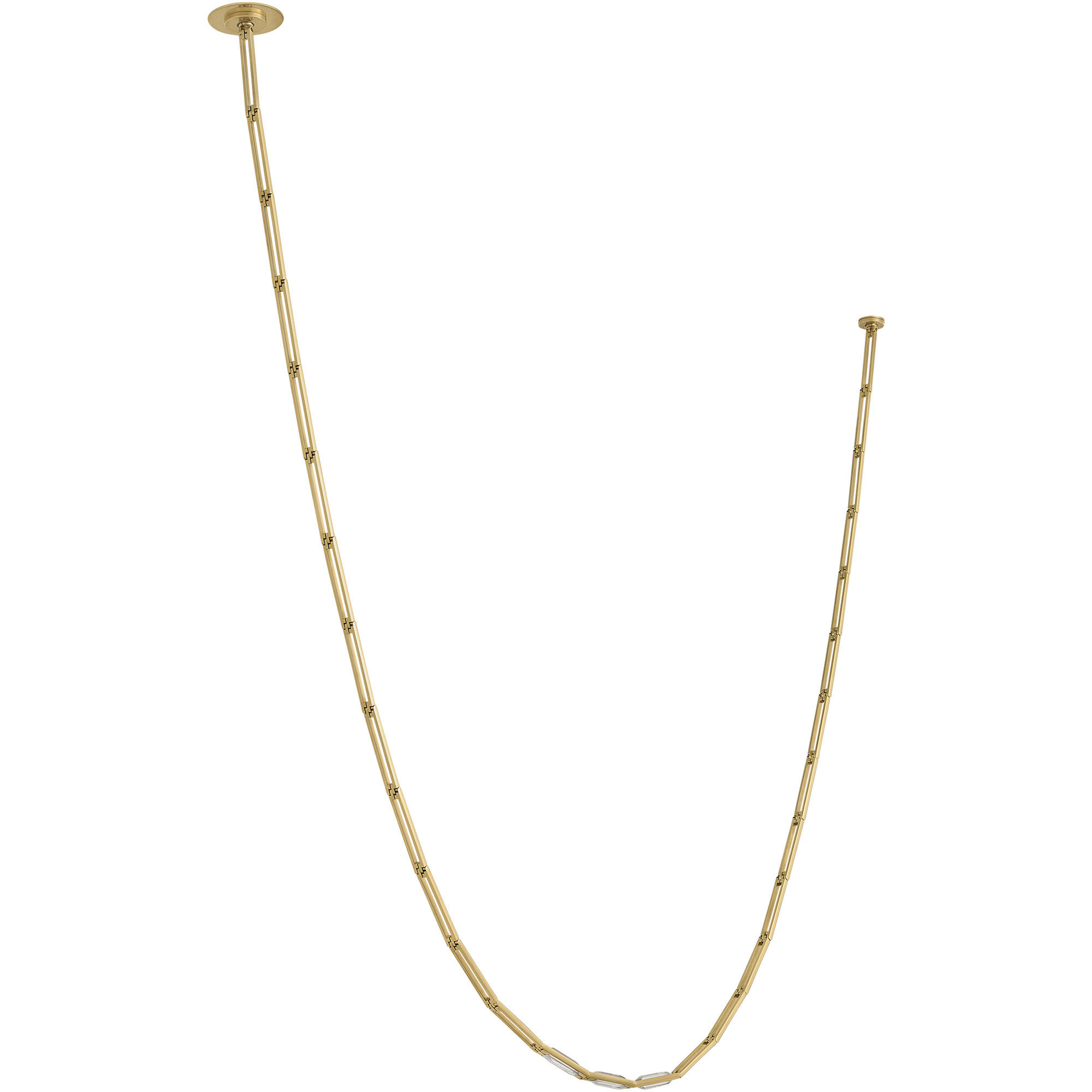 Sean Lavin Catena LED 0.8 inch Hand-Rubbed Antique Brass Link Chandelier Ceiling Light in 3000K