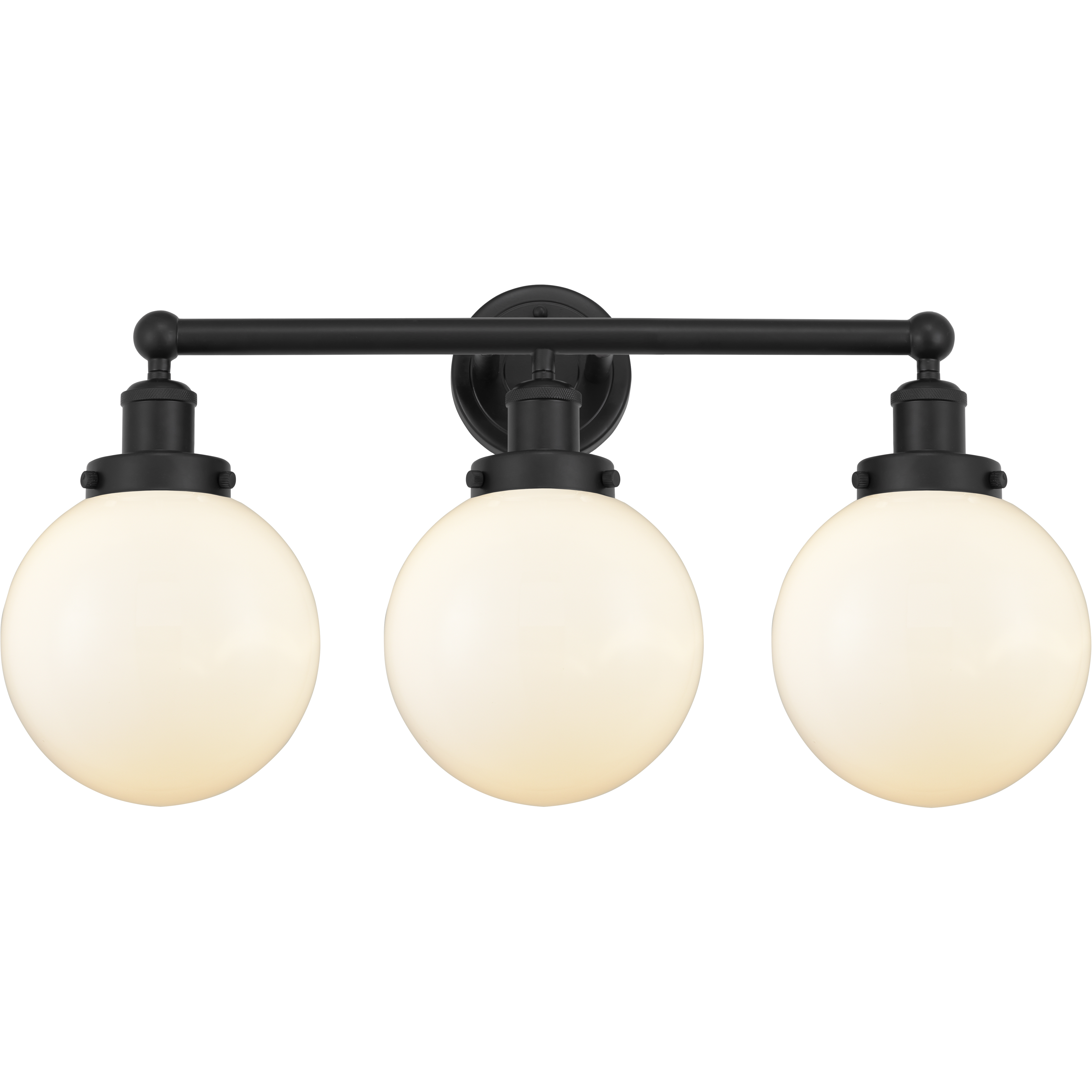 Beacon 3 Light 24.5 inch Matte Black Bath Vanity Light Wall Light