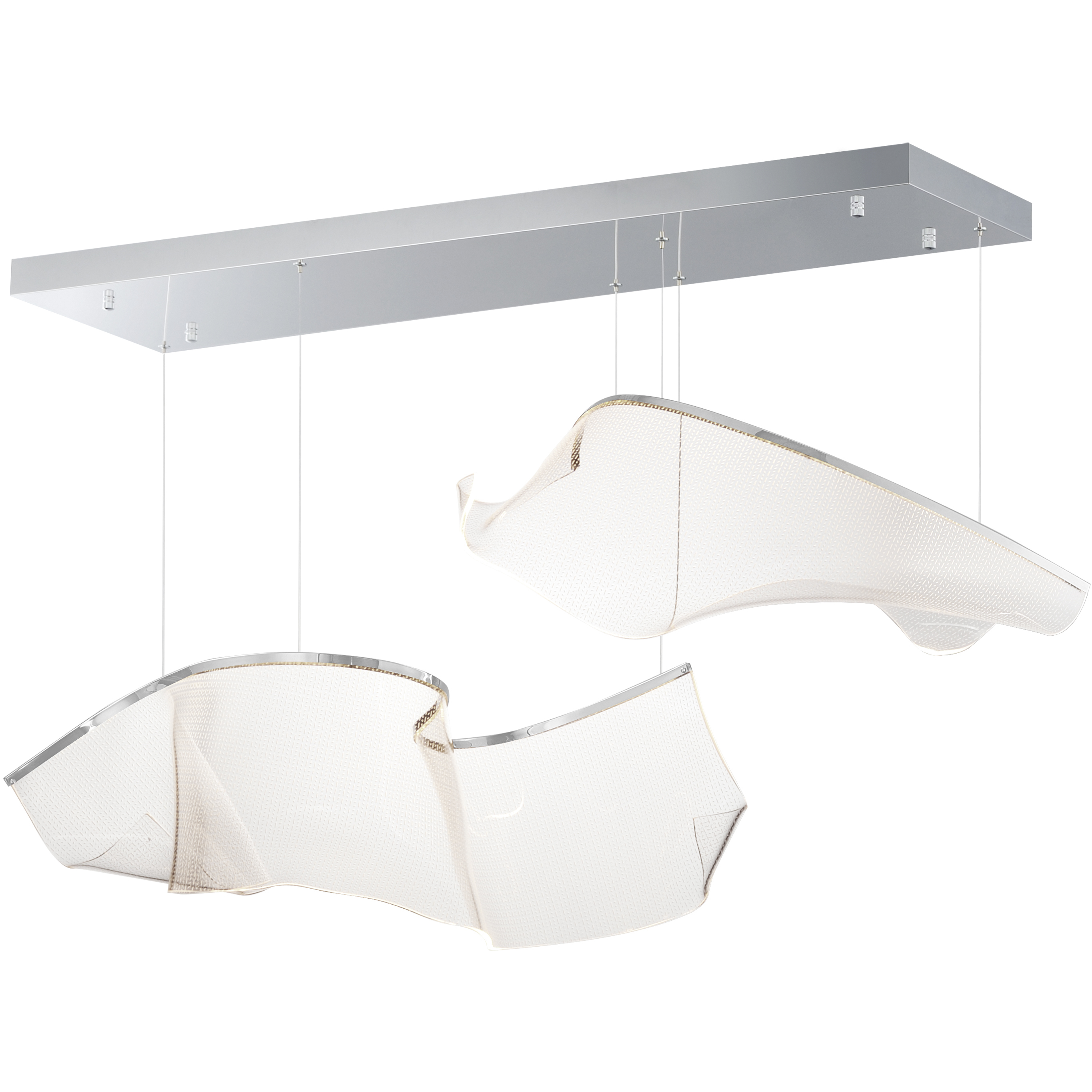 Rinkle LED 16 inch Polished Chrome Multi-Light Pendant Ceiling Light