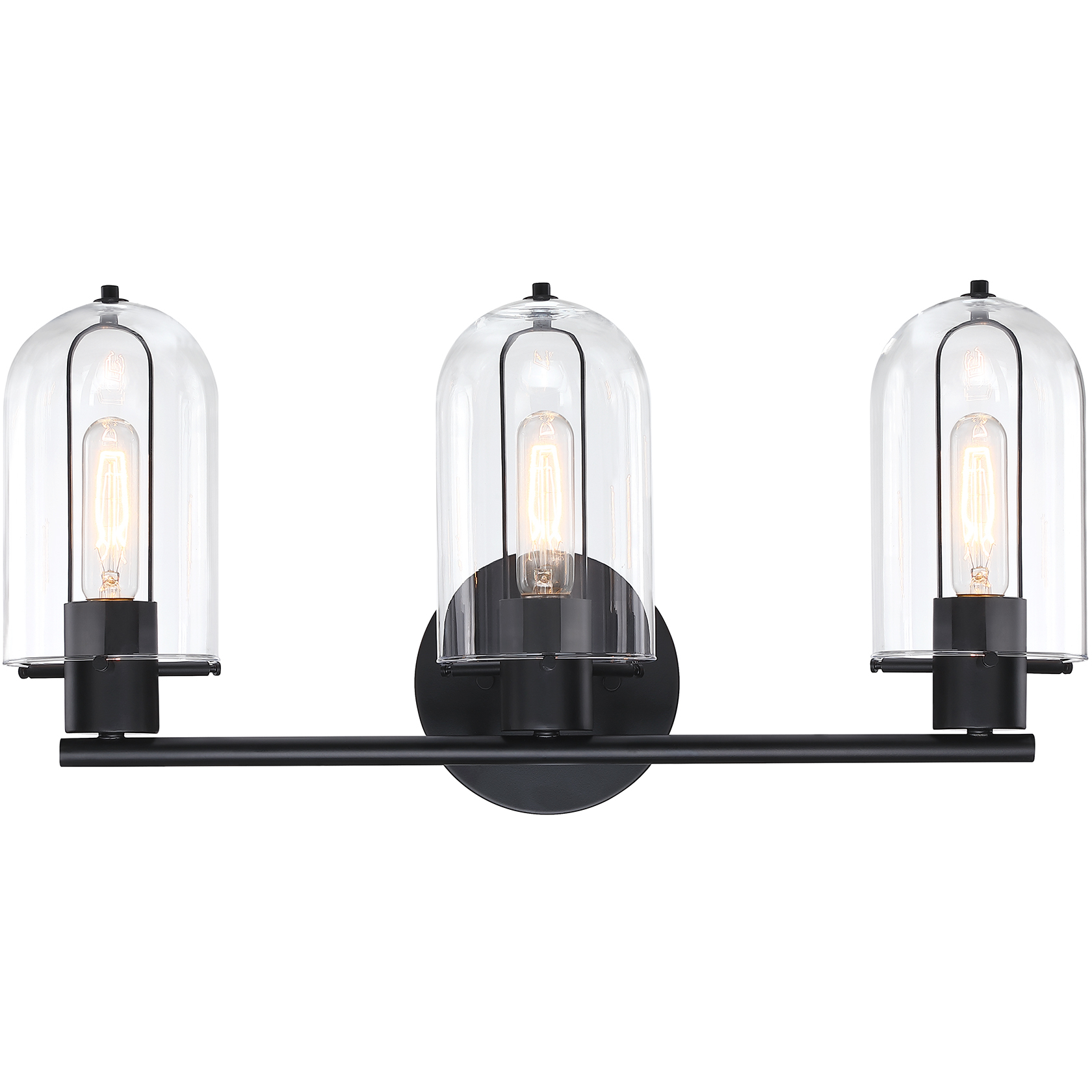 Skylar 3 Light 24.5 inch Matte Black Vanity Light Wall Light