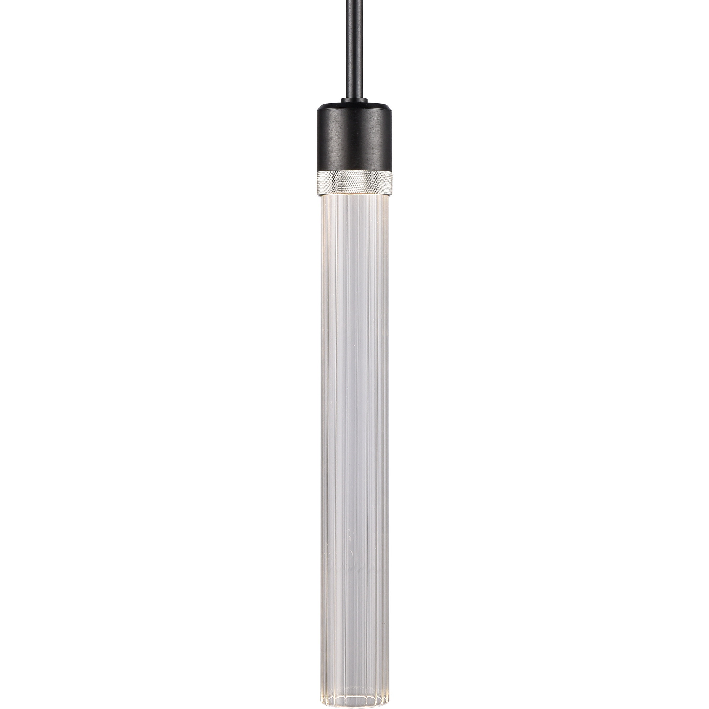 Zigrina 1 Light 5.13 inch Satin Brushed Black with Polished Nickel Pendant Ceiling Light