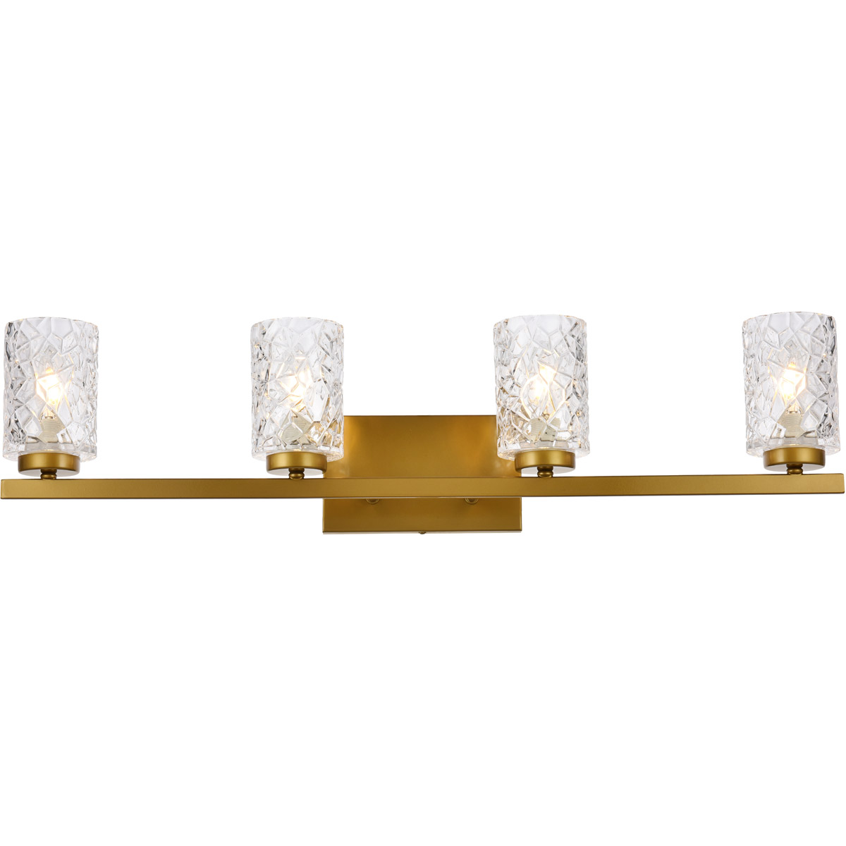 Cassie 4 Light 32 inch Brass Bath Sconce Wall Light