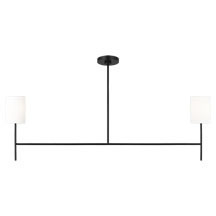 Barbara Barry Key 2 Light 52 inch Midnight Black Linear Chandelier Ceiling Light