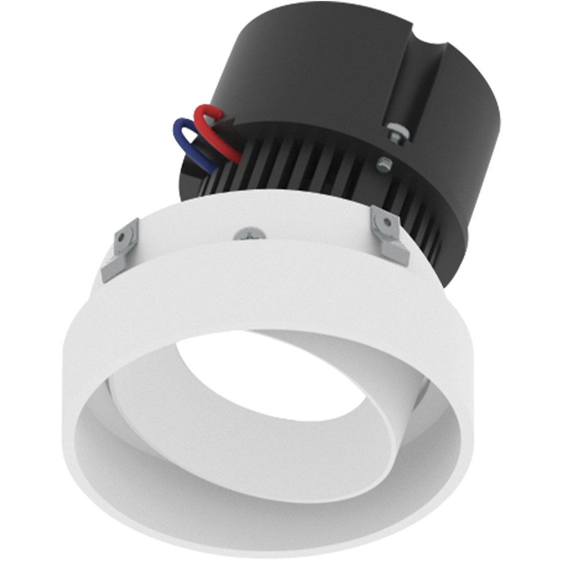 Pearl Warm White Adjustable / Warm White Reflector LED Round Trimless Adjustable Retrofit in 3500K, 4" Retrofit