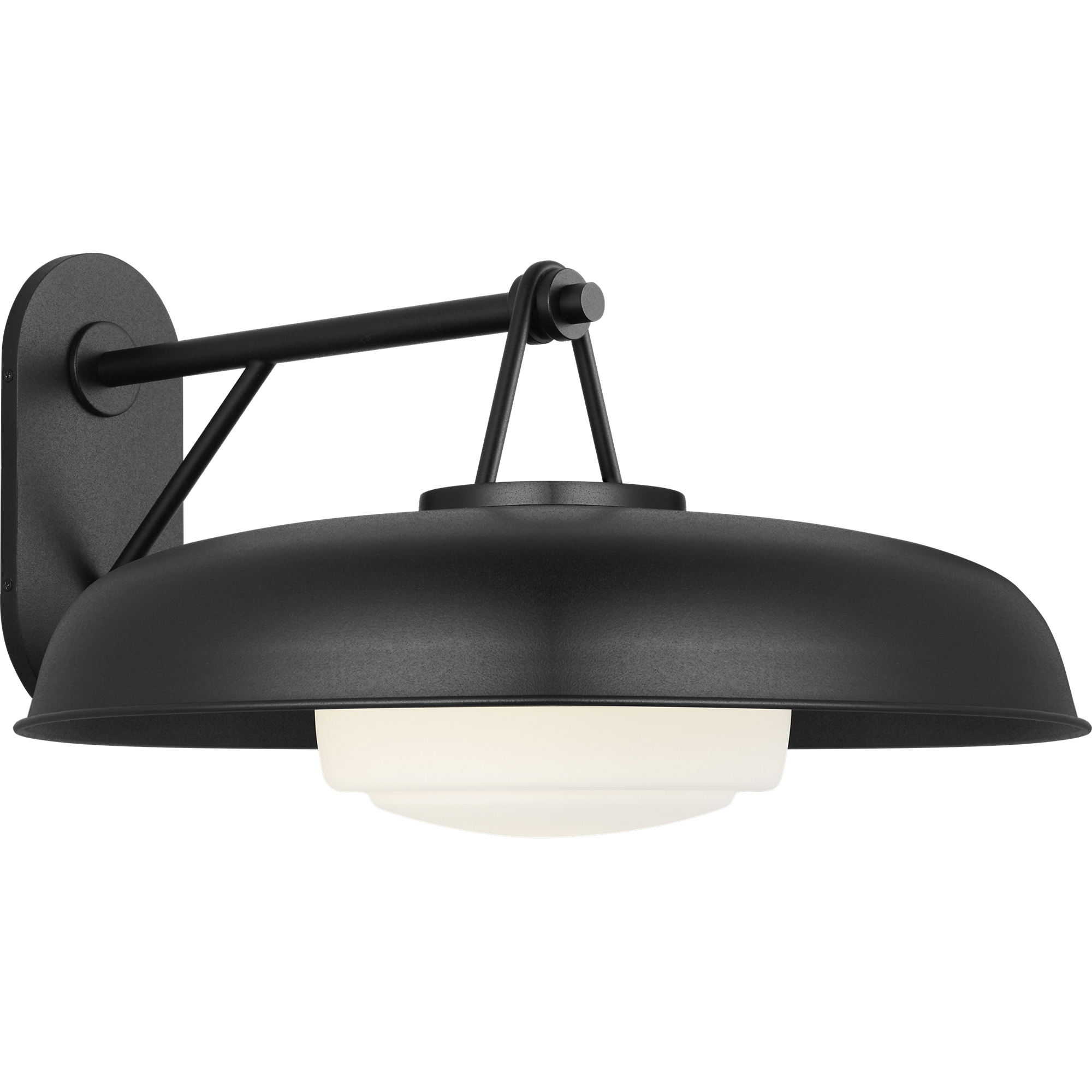 Richard June Liora 1 Light 12.5 inch Textured Black Outdoor Wall Light in Standard