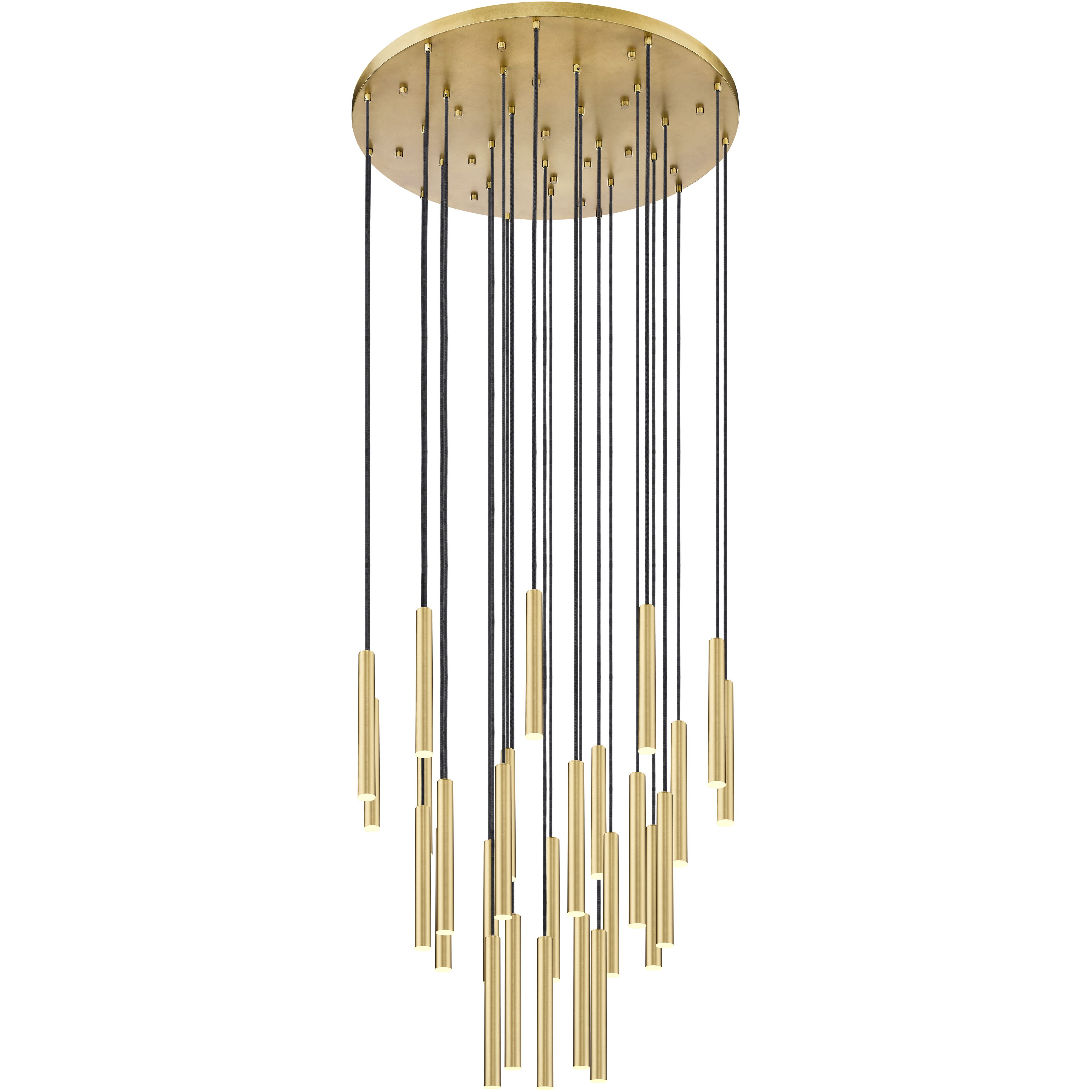 Forest LED 36 inch Modern Gold Chandelier Ceiling Light