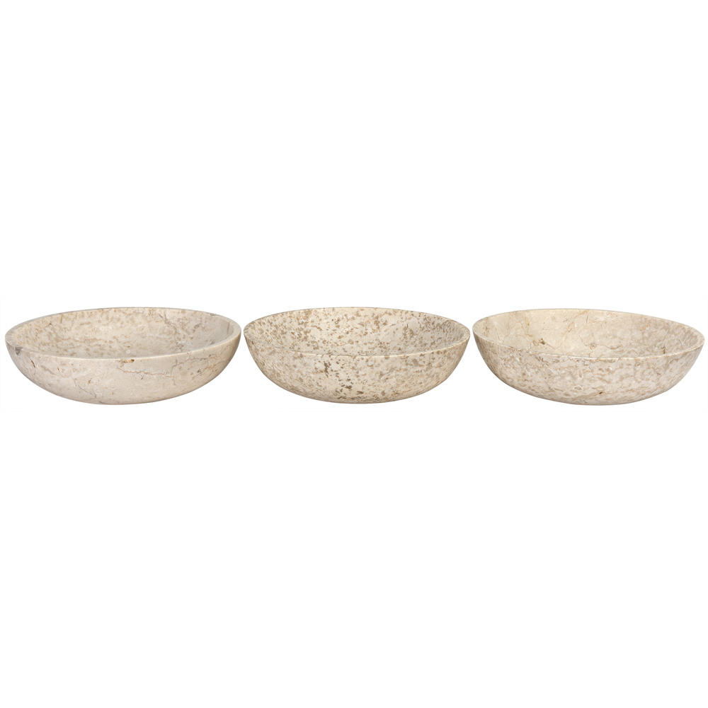 Marble 10 X 3 inch Bowls, Set of 3