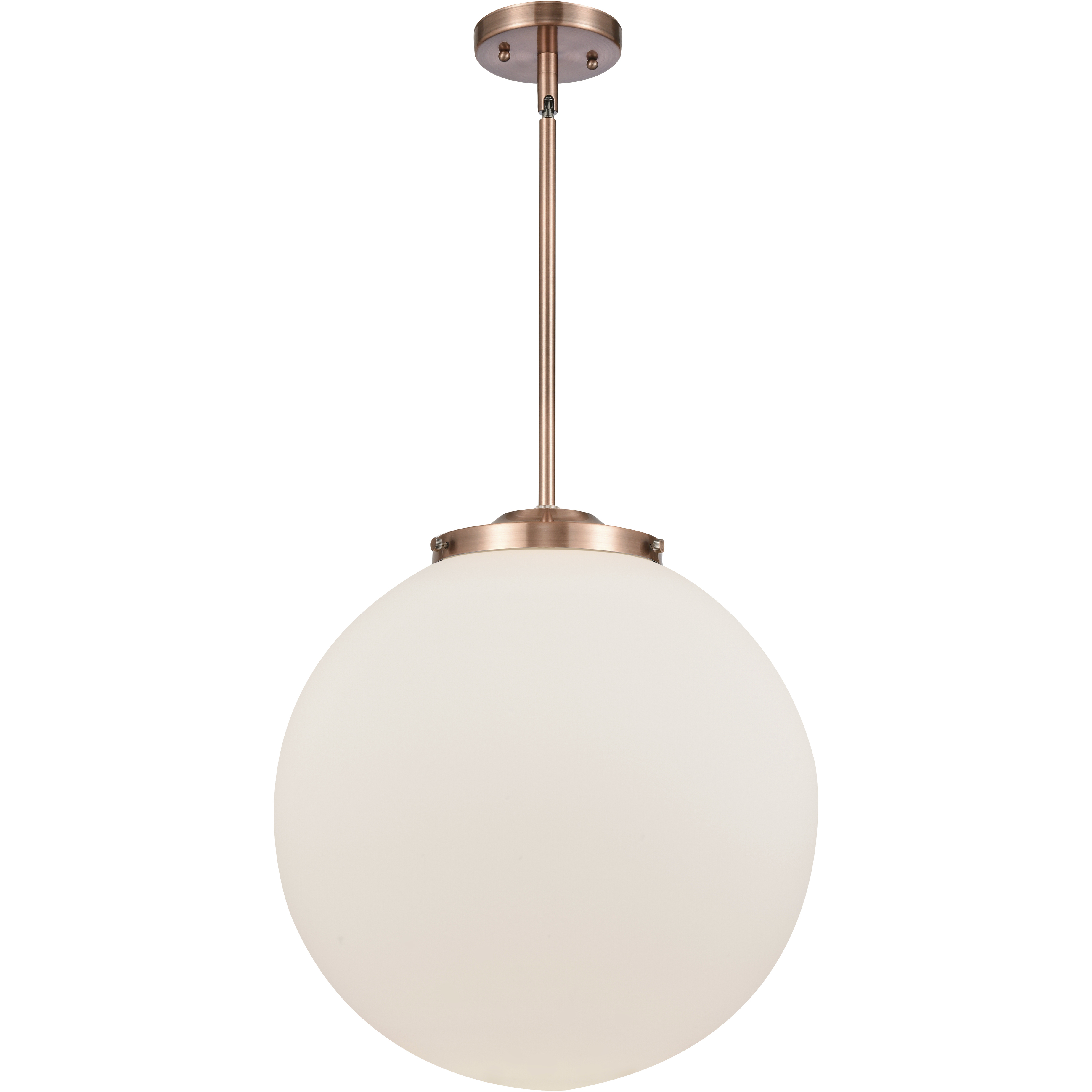 Franklin Restoration Beacon 1 Light 16 inch Antique Copper Pendant Ceiling Light in Incandescent, Matte White