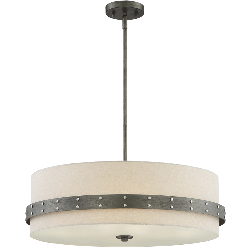 Garrett 4 Light 24.25 inch Weathered Iron Pendant Ceiling Light