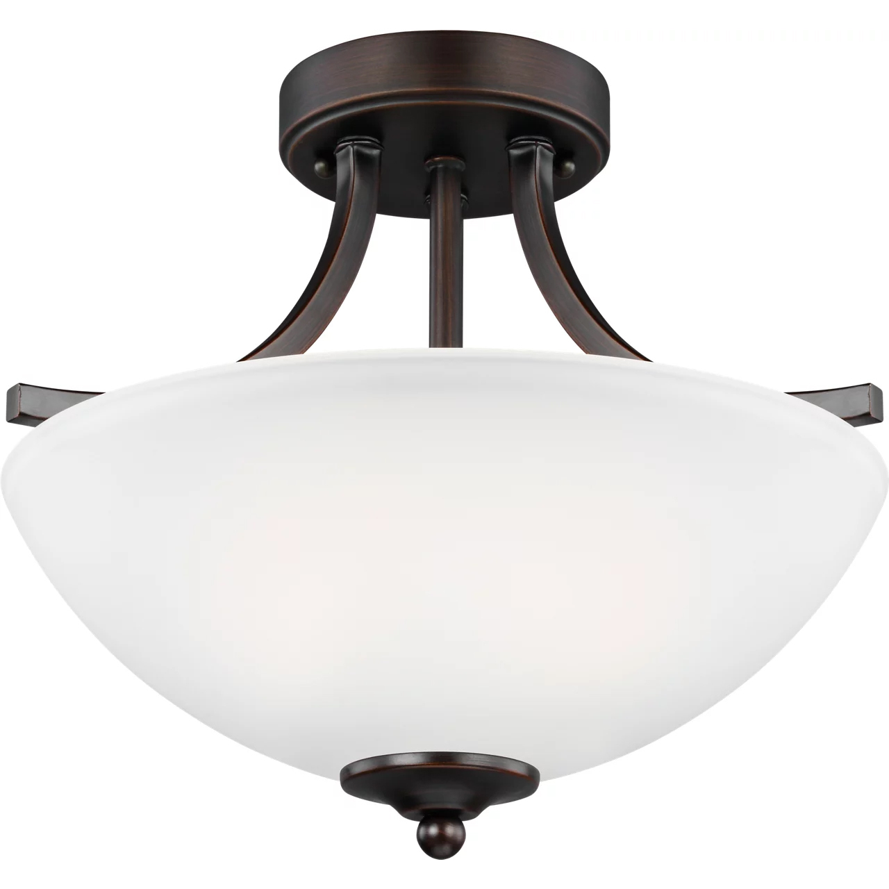 Geary 2 Light 13.88 inch Bronze Convertible Pendant Semi-Flush Ceiling Light