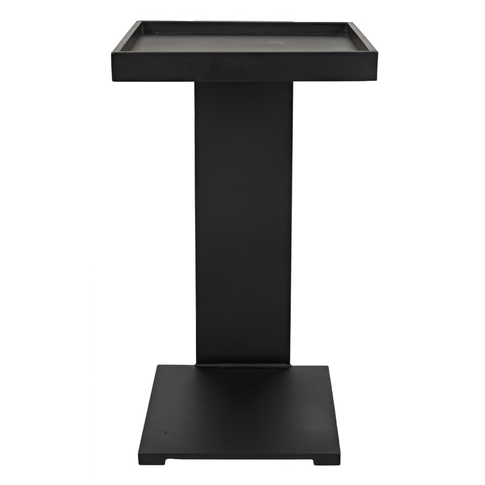 Ledge 24.5 X 18.5 inch Matte Black Side Table