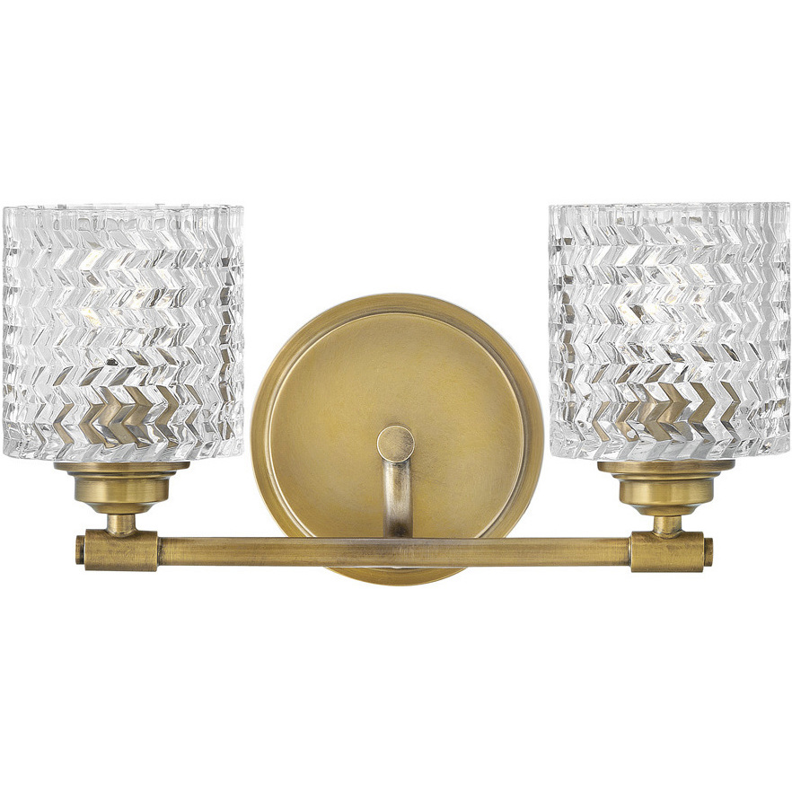 Elle 2 Light 14.5 inch Heritage Brass Vanity Light Wall Light