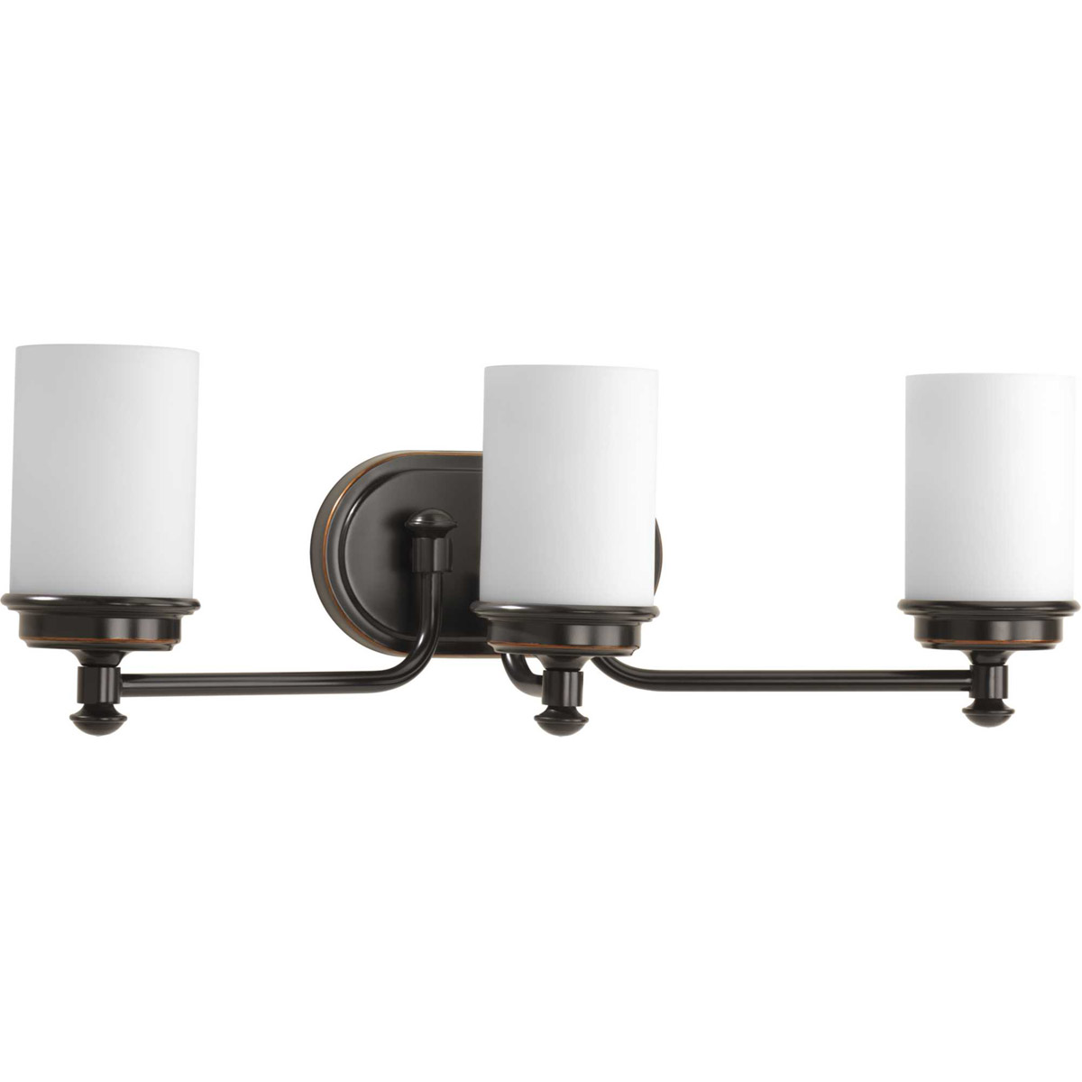Glide 3 Light 24 inch Rubbed Bronze Bath Vanity Wall Light, Design Series