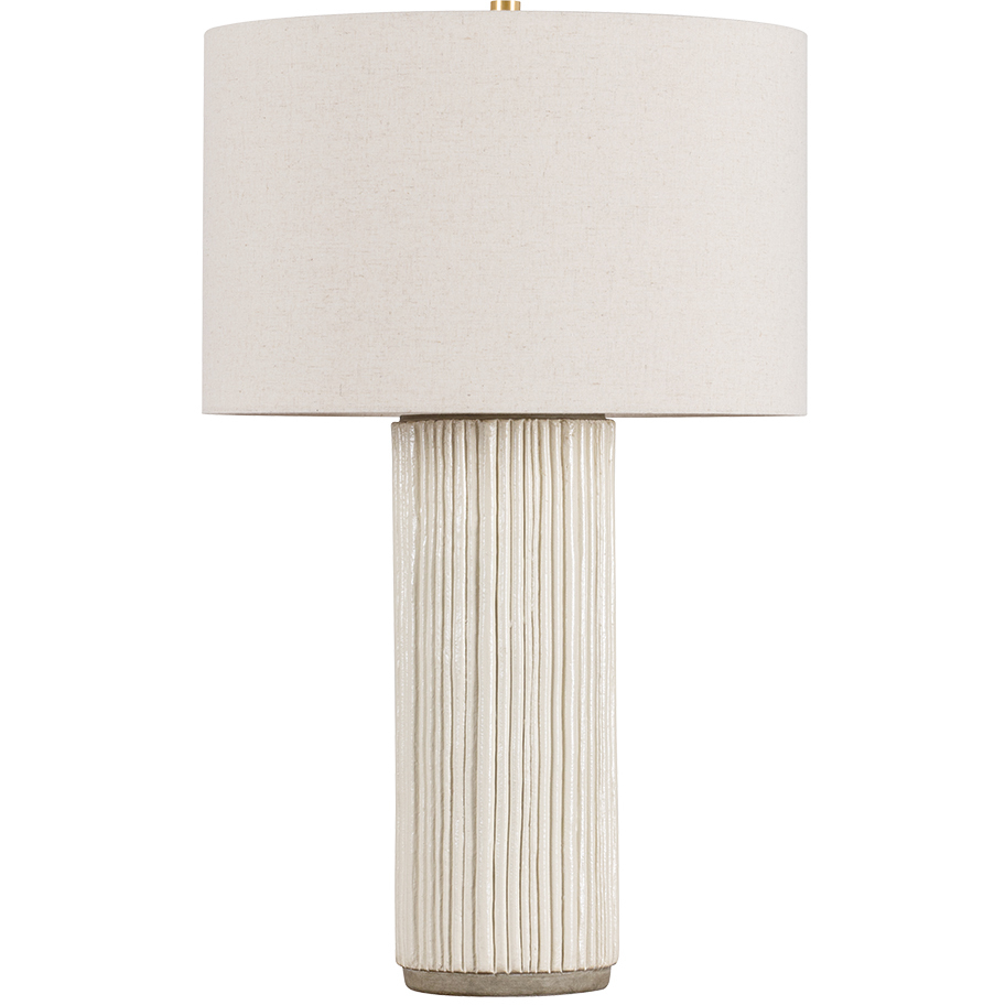 Crestwood 31.25 inch 25 watt Aged Brass and Ceramic Fluted Ivory Table Lamp Portable Light
