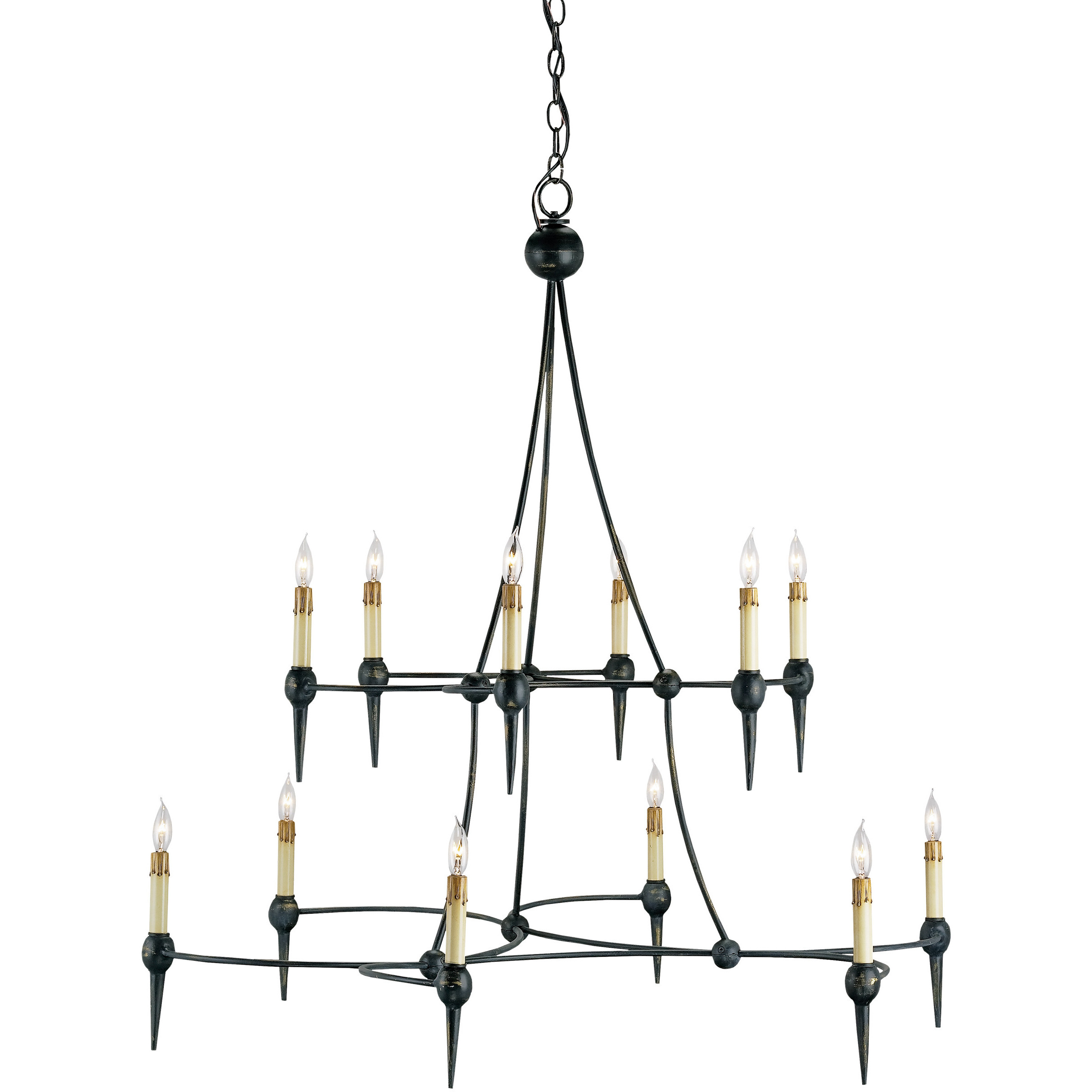 Danielli 12 Light 41 inch French Black Chandelier Ceiling Light