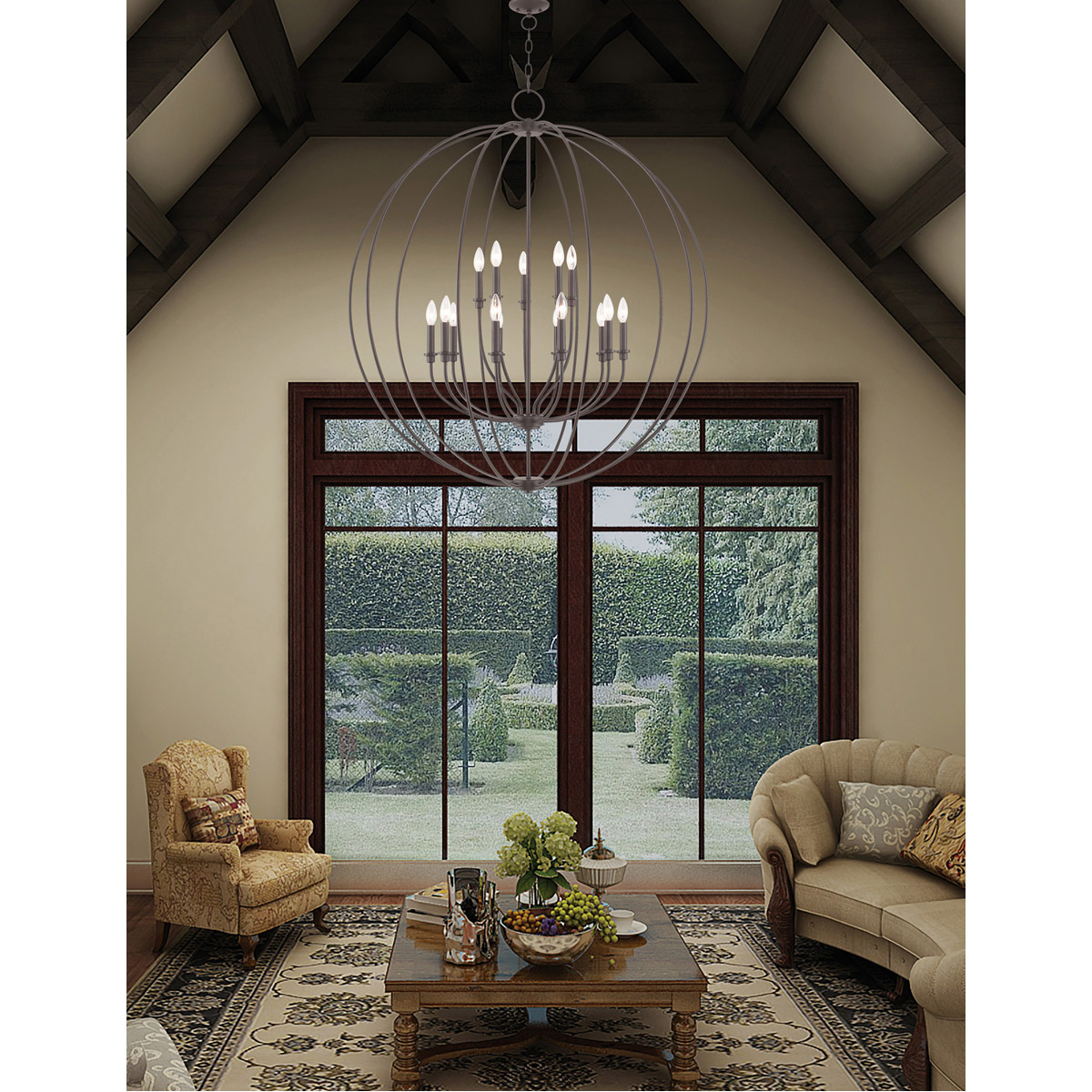Milania 15 Light 42 inch Bronze Grande Foyer Chandelier Ceiling Light