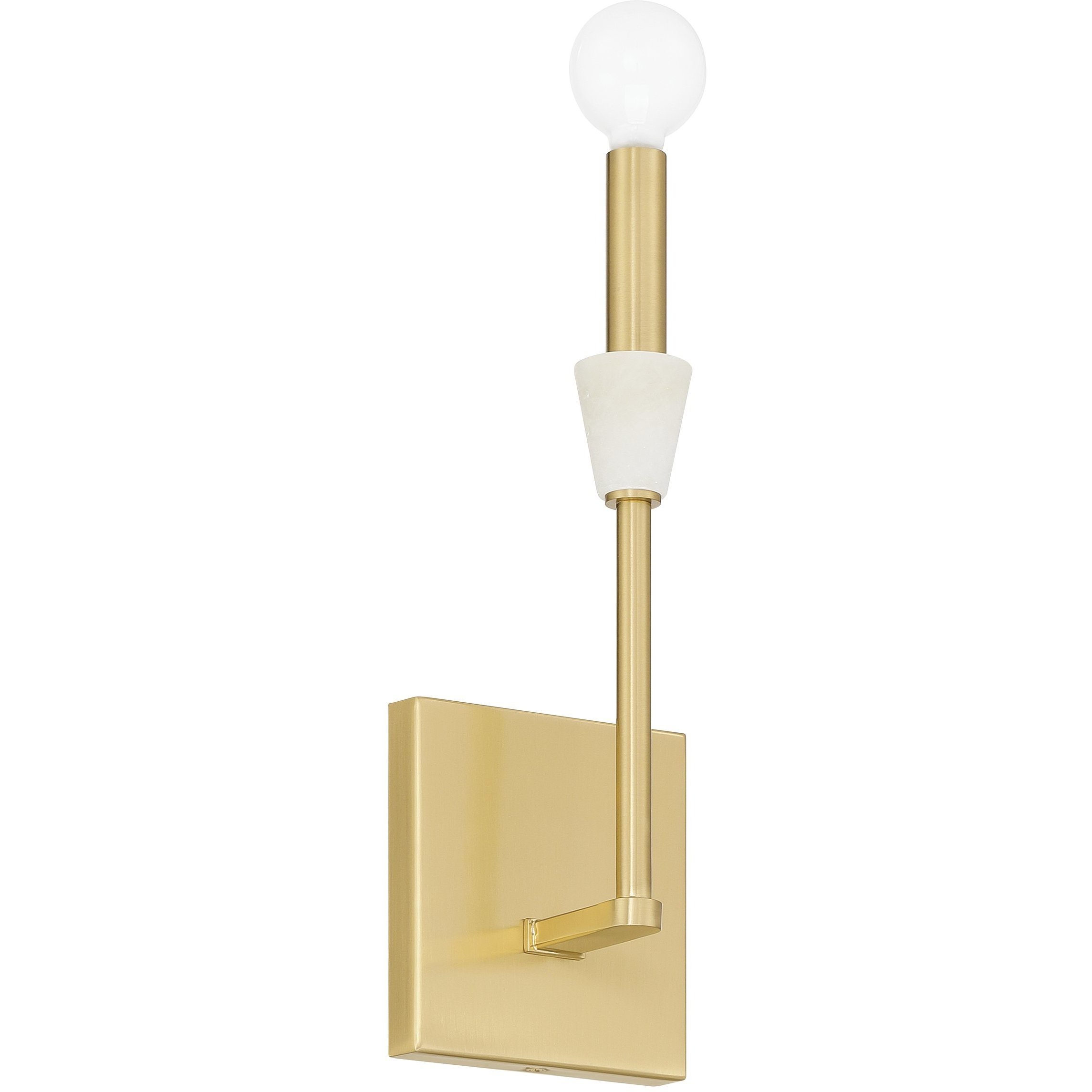 Montclair 1 Light 3.5 inch Brushed Gold and White ADA Wall Sconce Wall Light