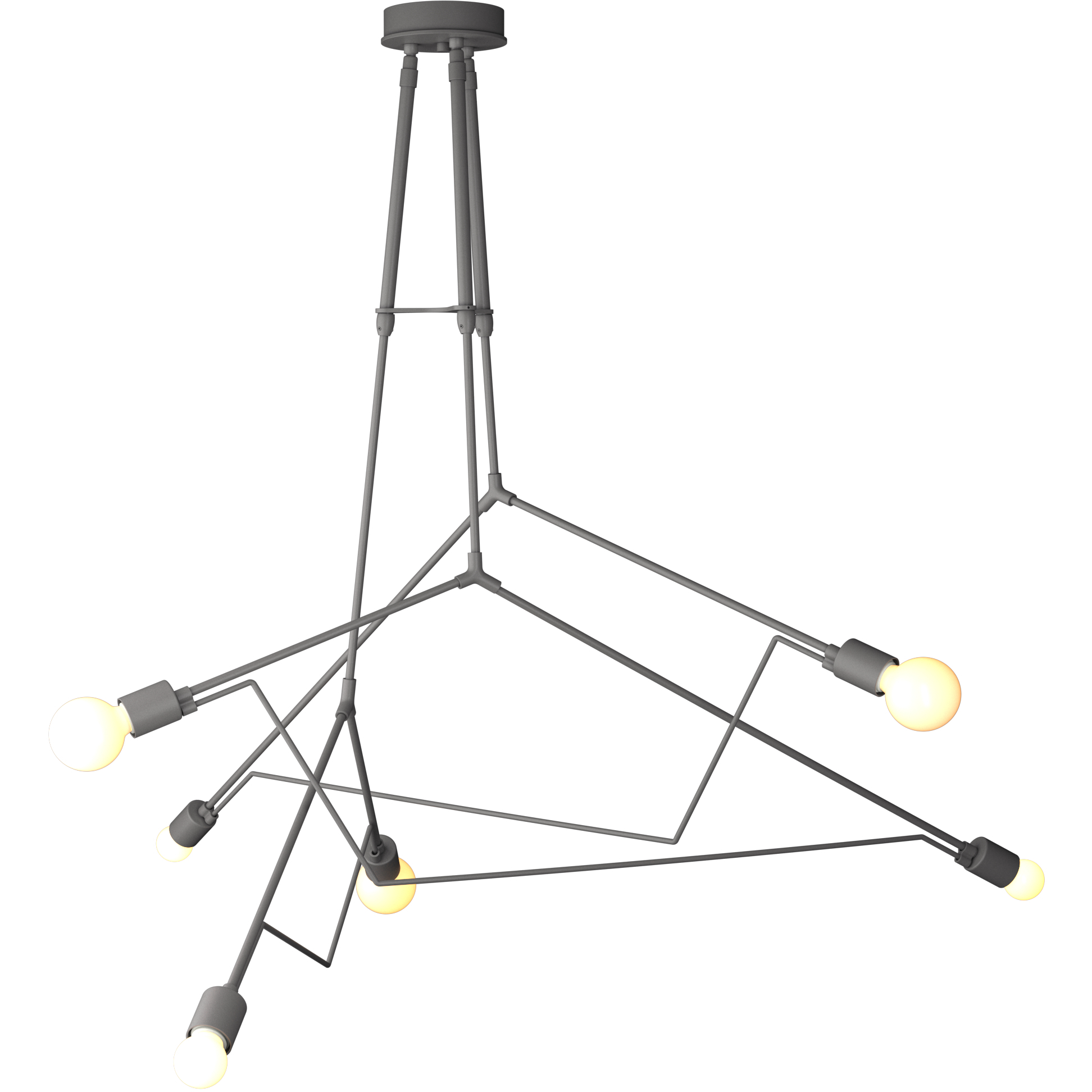 Divergence 6 Light 54.2 inch Coastal Burnished Steel Outdoor Pendant, Standard