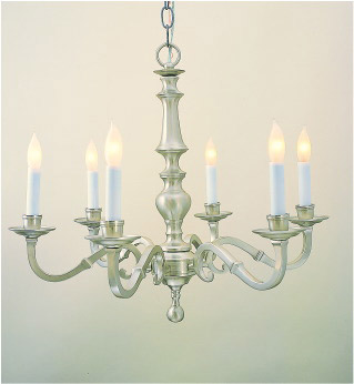 San Clemente 6 Light 23 inch Chandelier Ceiling Light Satin Nickel