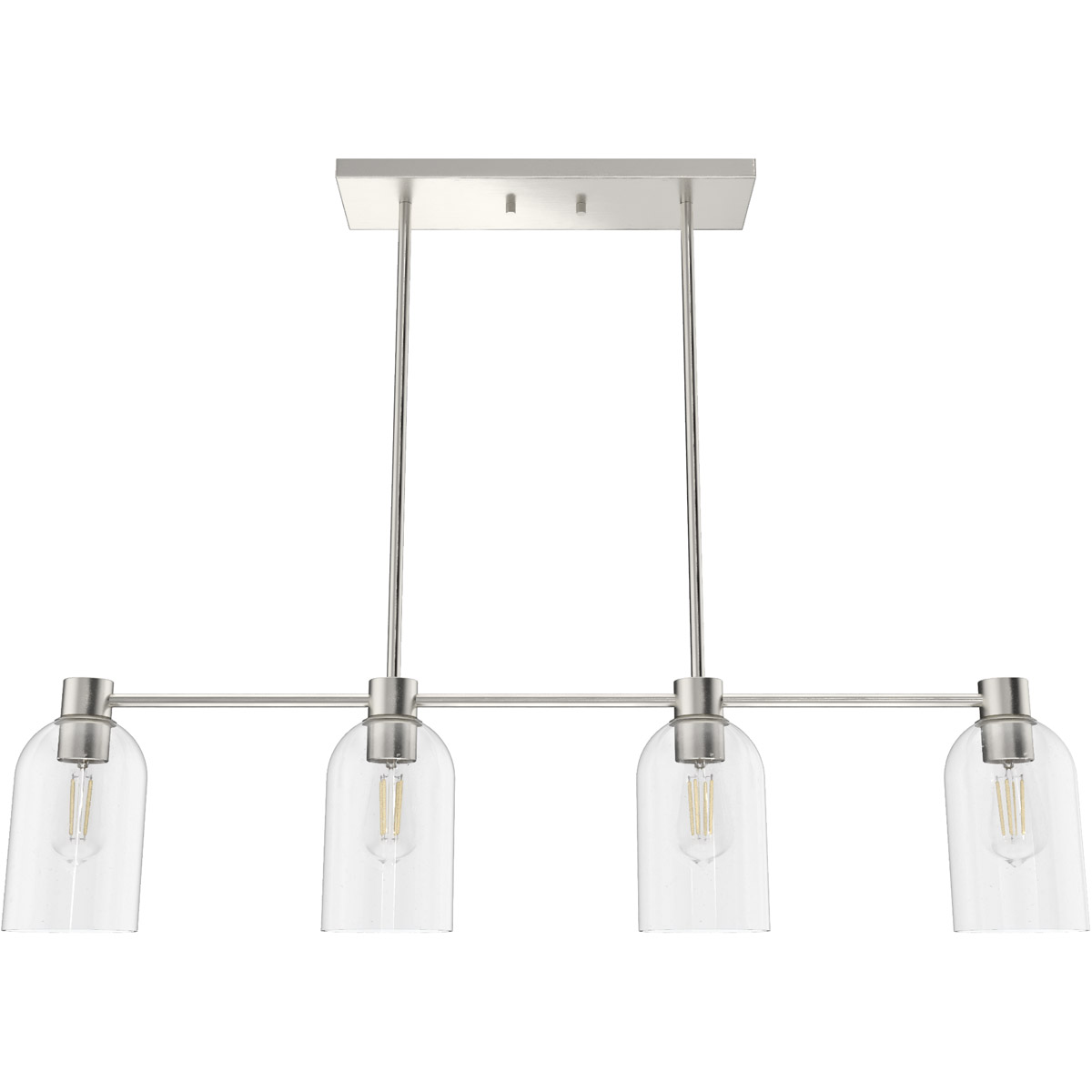 Lochemeade 4 Light 38 inch Brushed Nickel Linear Chandelier Ceiling Light