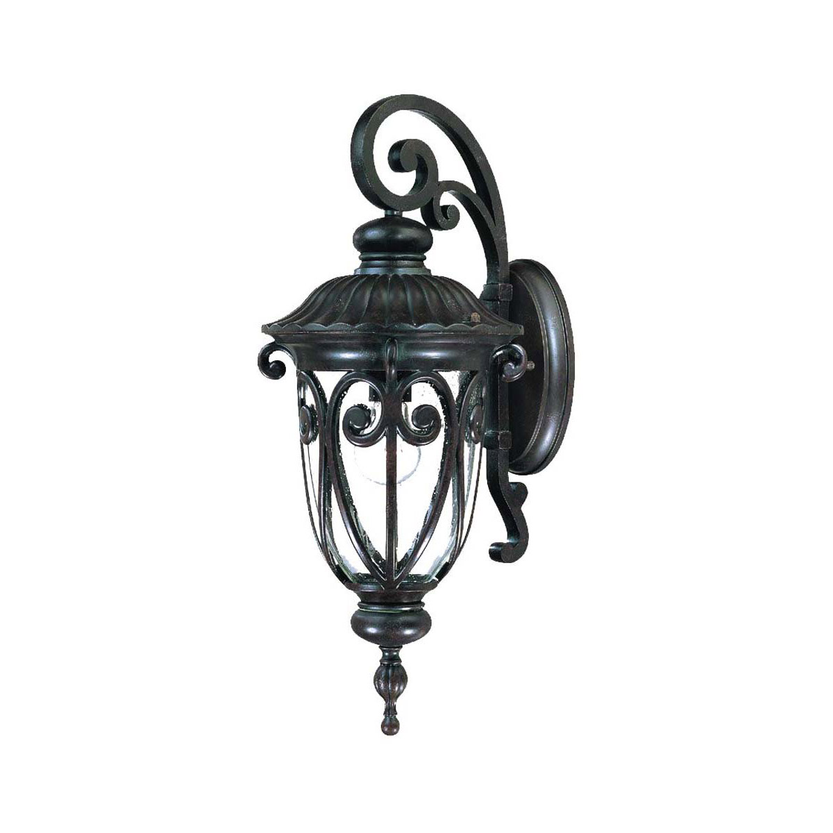 Naples 1 Light 23 inch Marbleized Mahogany Exterior Wall Mount