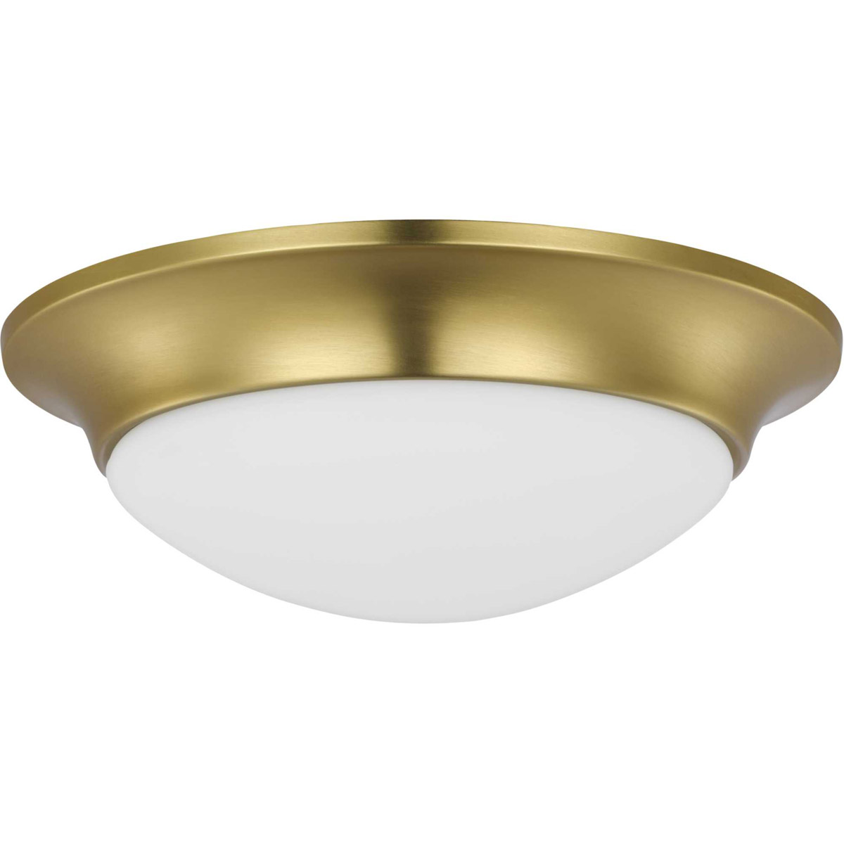 Etched Glass Close-to-Ceiling 1 Light 11.5 inch Satin Brass Flush Mount Ceiling Light