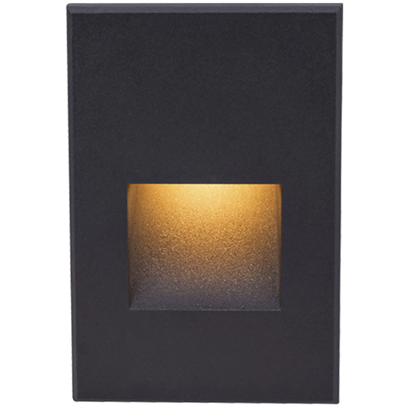 WAC 120V Step Light LED 1.5 inch Black ADA Step and Wall Light in Amber, WAC Lighting
