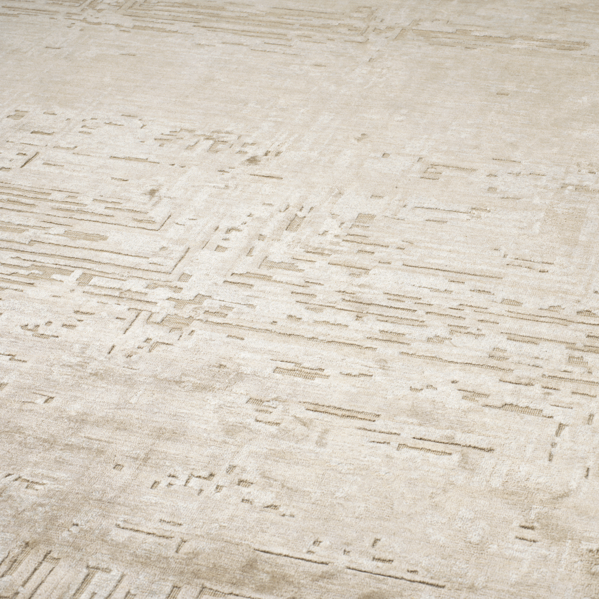 Featherstone 157.4 X 118.1 inch Beige and Grey and Hand Woven Rug