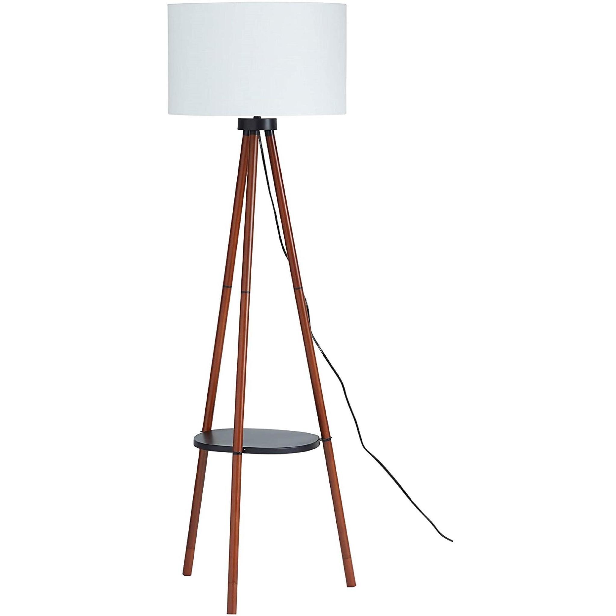 Dark wood tripod floor lamp hotsell